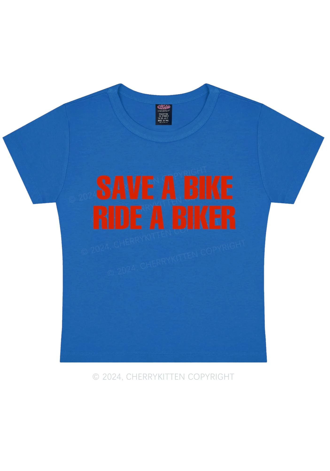 Save Bike Ride Biker Y2K Baby Tee Cherrykitten - Image 8