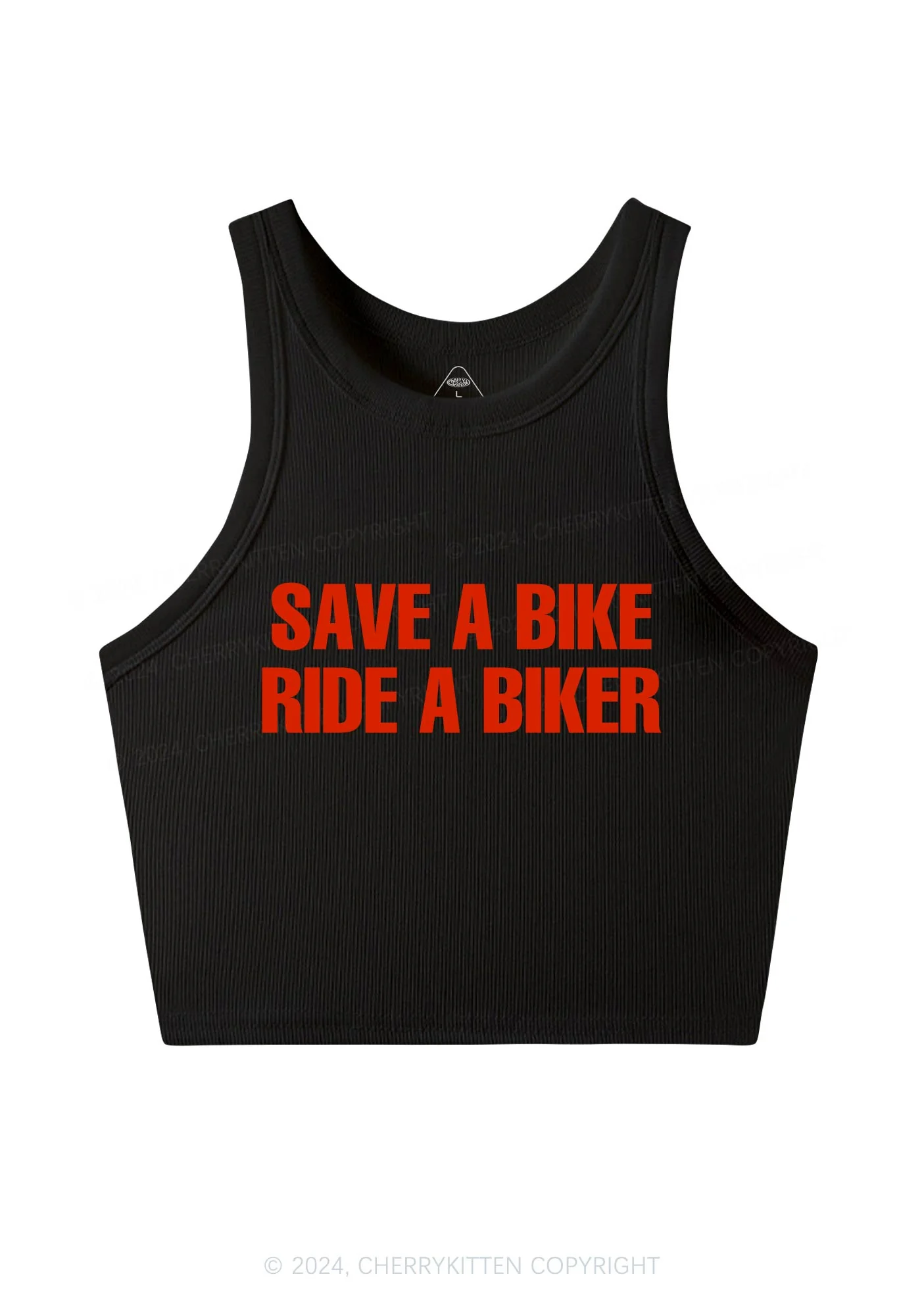 Save Bike Ride Biker Y2K Crop Tank Top Cherrykitten - Image 3