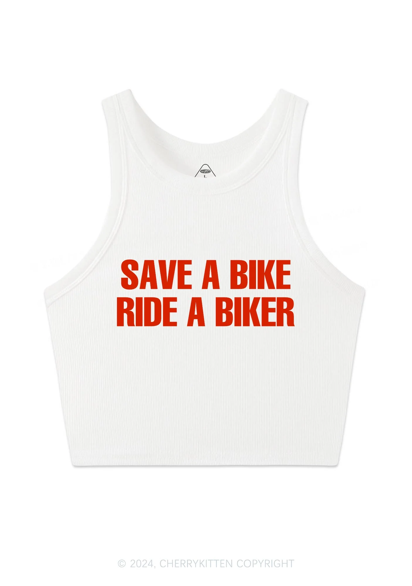 Save Bike Ride Biker Y2K Crop Tank Top Cherrykitten - Image 4