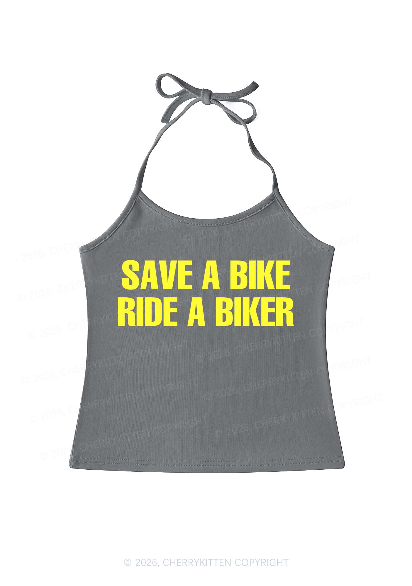 Save Bike Ride Biker Y2K Halter Neck Cami Cherrykitten - Image 10