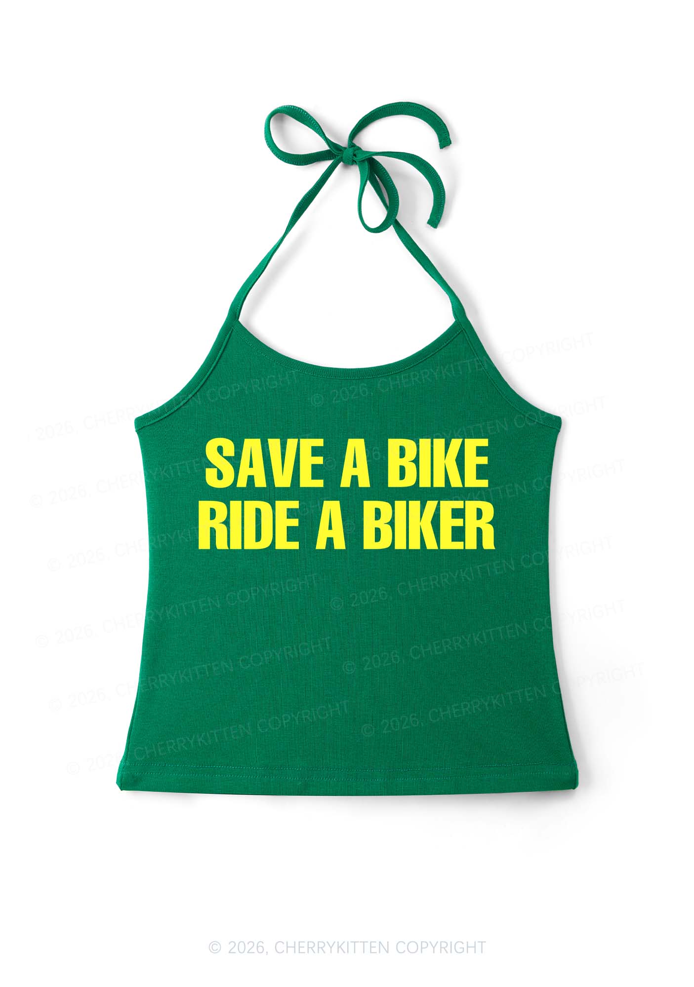Save Bike Ride Biker Y2K Halter Neck Cami Cherrykitten - Image 6