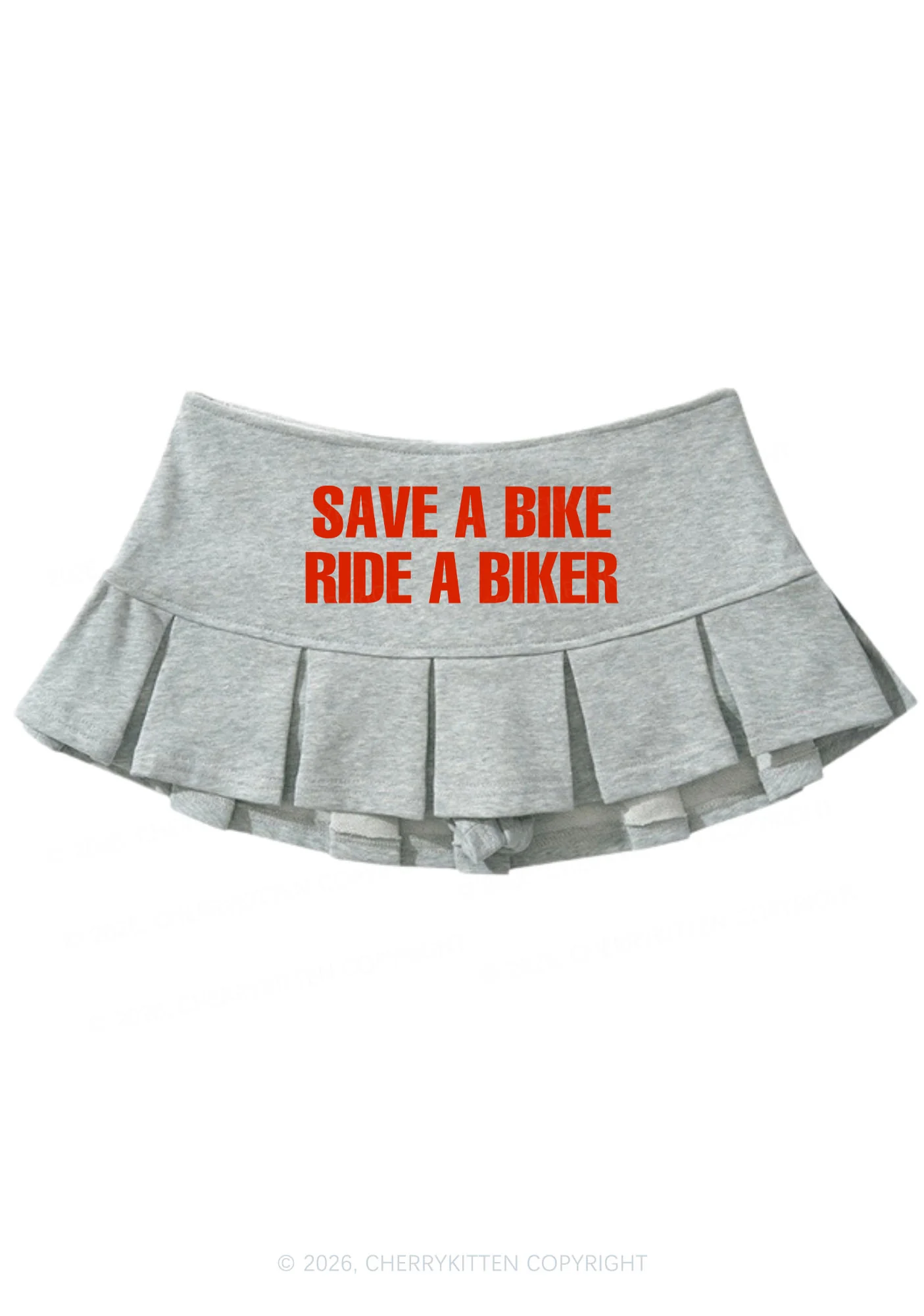 Save Bike Ride Biker Y2K Mini Pleated Skirts Cherrykitten - Image 2