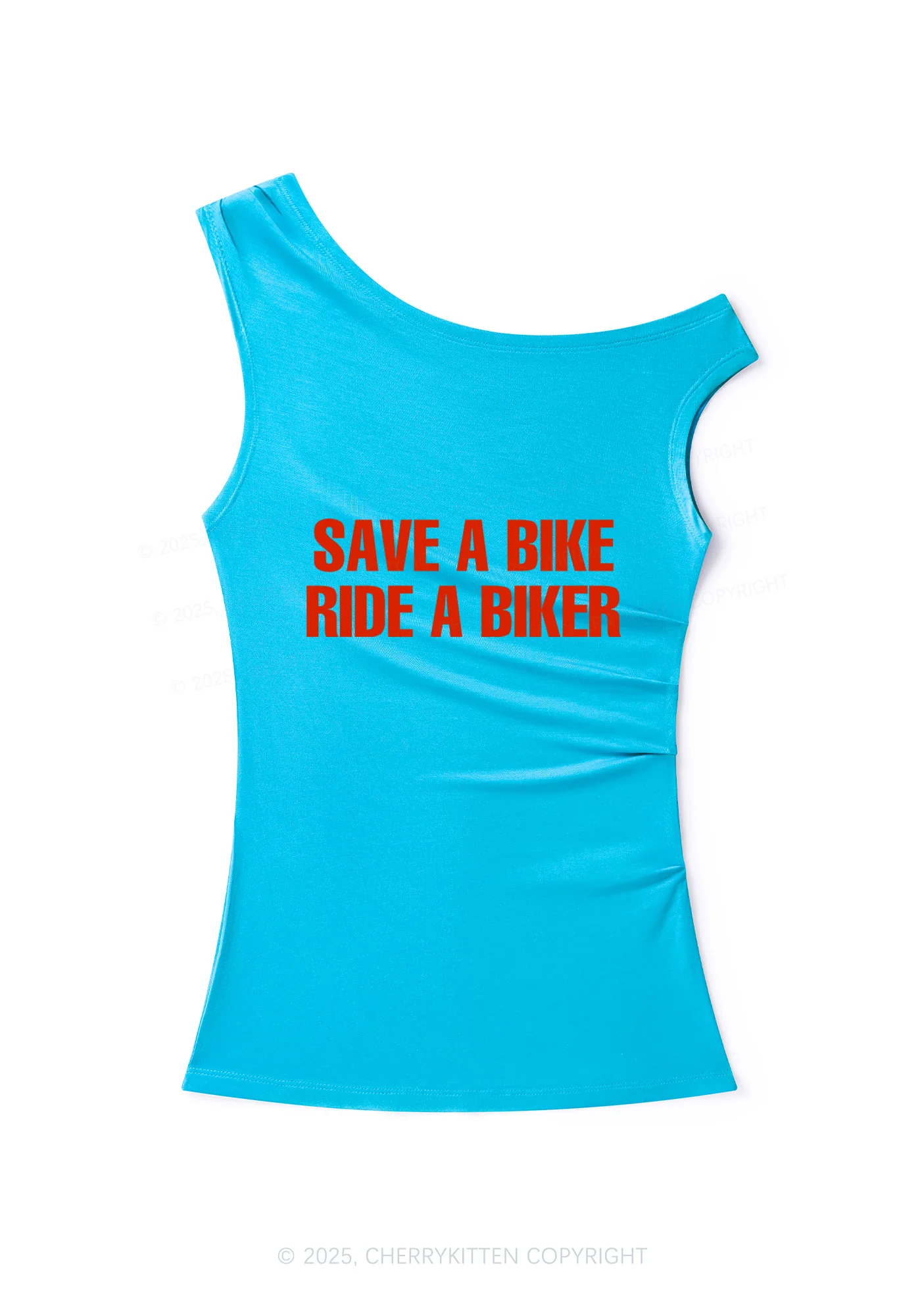 Save Bike Ride Biker Y2K Off Shoulder Tank Top Cherrykitten - Image 2