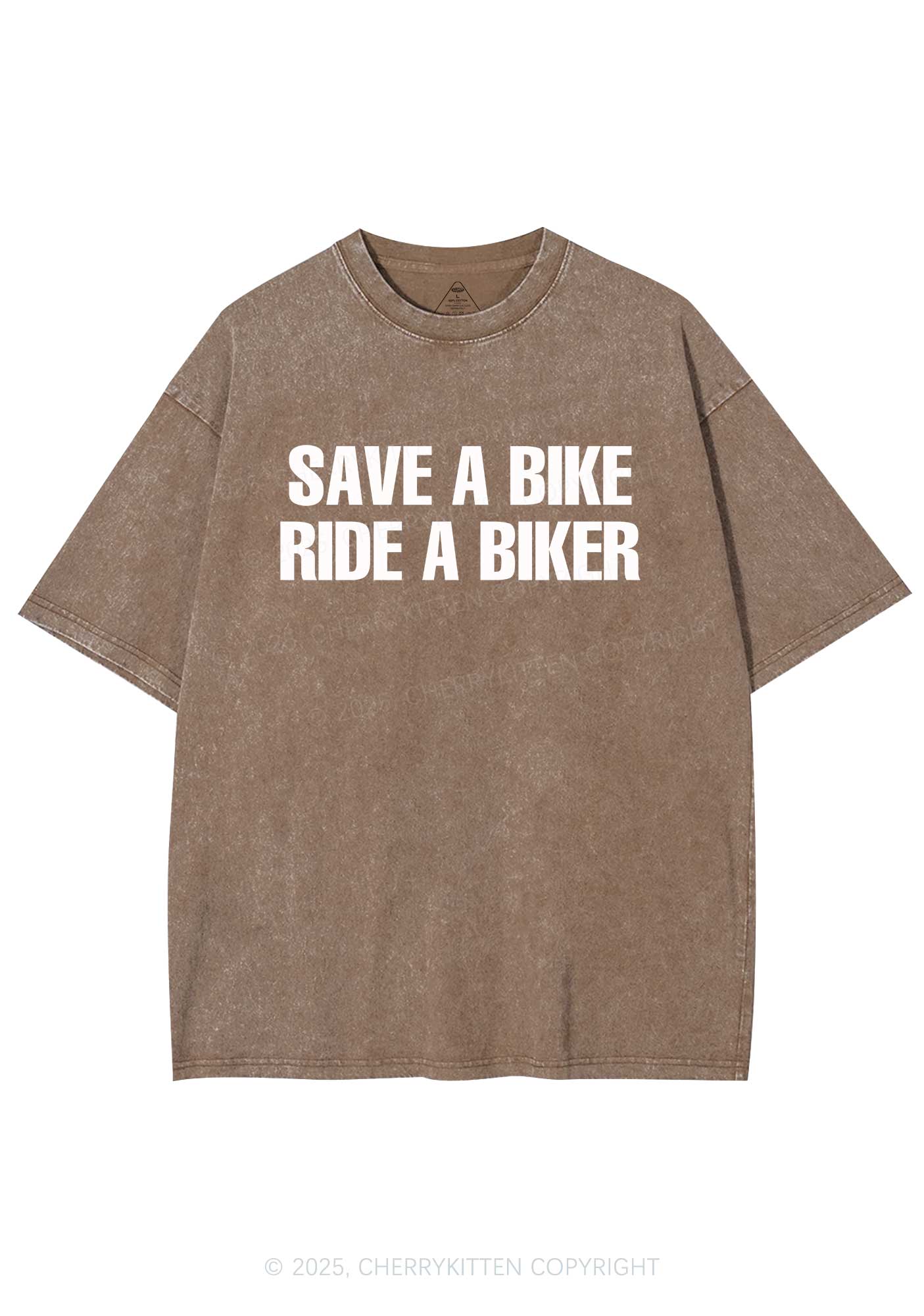 Save Bike Ride Biker Y2K Shirts Washed Tee Cherrykitten - Image 6