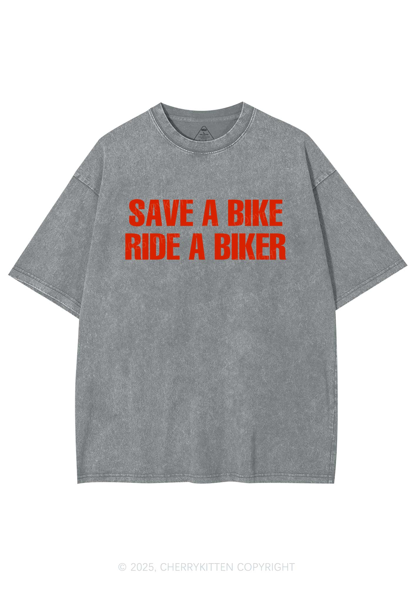 Save Bike Ride Biker Y2K Shirts Washed Tee Cherrykitten - Image 7