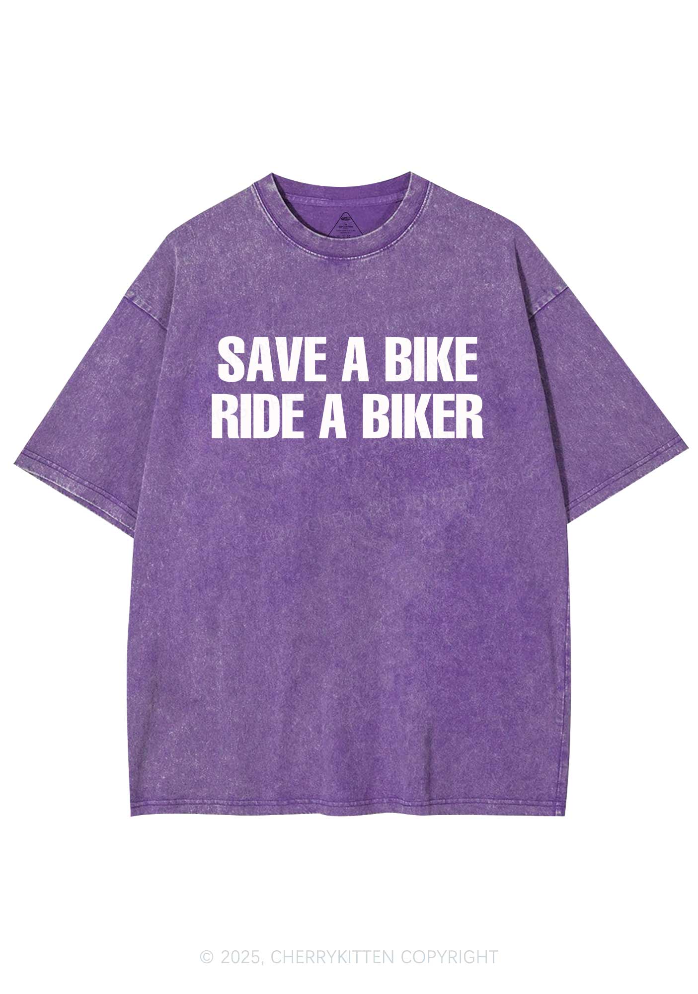 Save Bike Ride Biker Y2K Shirts Washed Tee Cherrykitten - Image 8