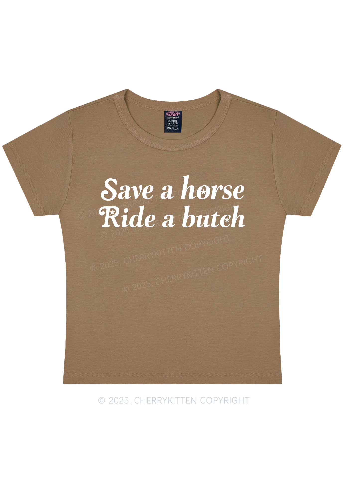 Save Horse Ride Butch Y2K Baby Tee Cherrykitten - Image 9