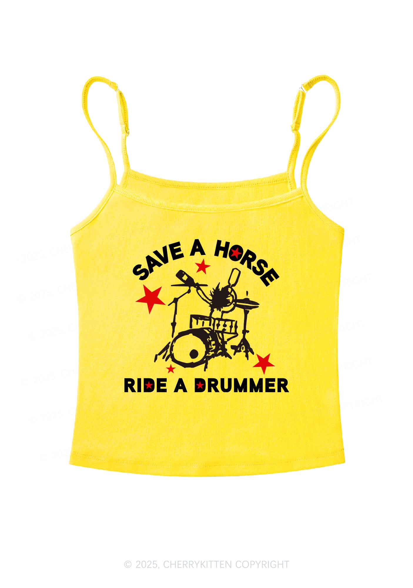 Save Horse Ride Drummer Y2K Spaghetti Strap Cami Cherrykitten - Image 4