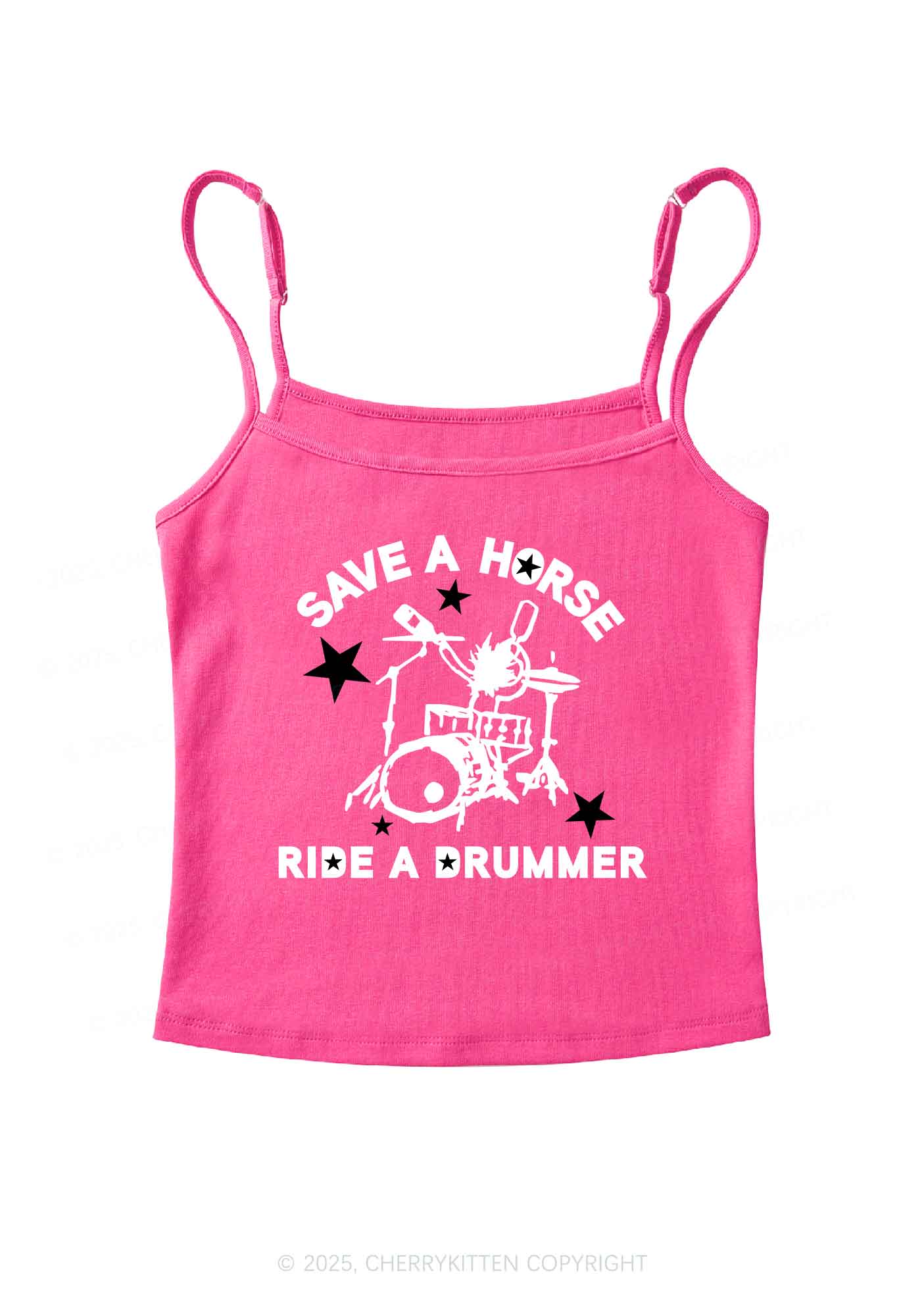 Save Horse Ride Drummer Y2K Spaghetti Strap Cami Cherrykitten - Image 5