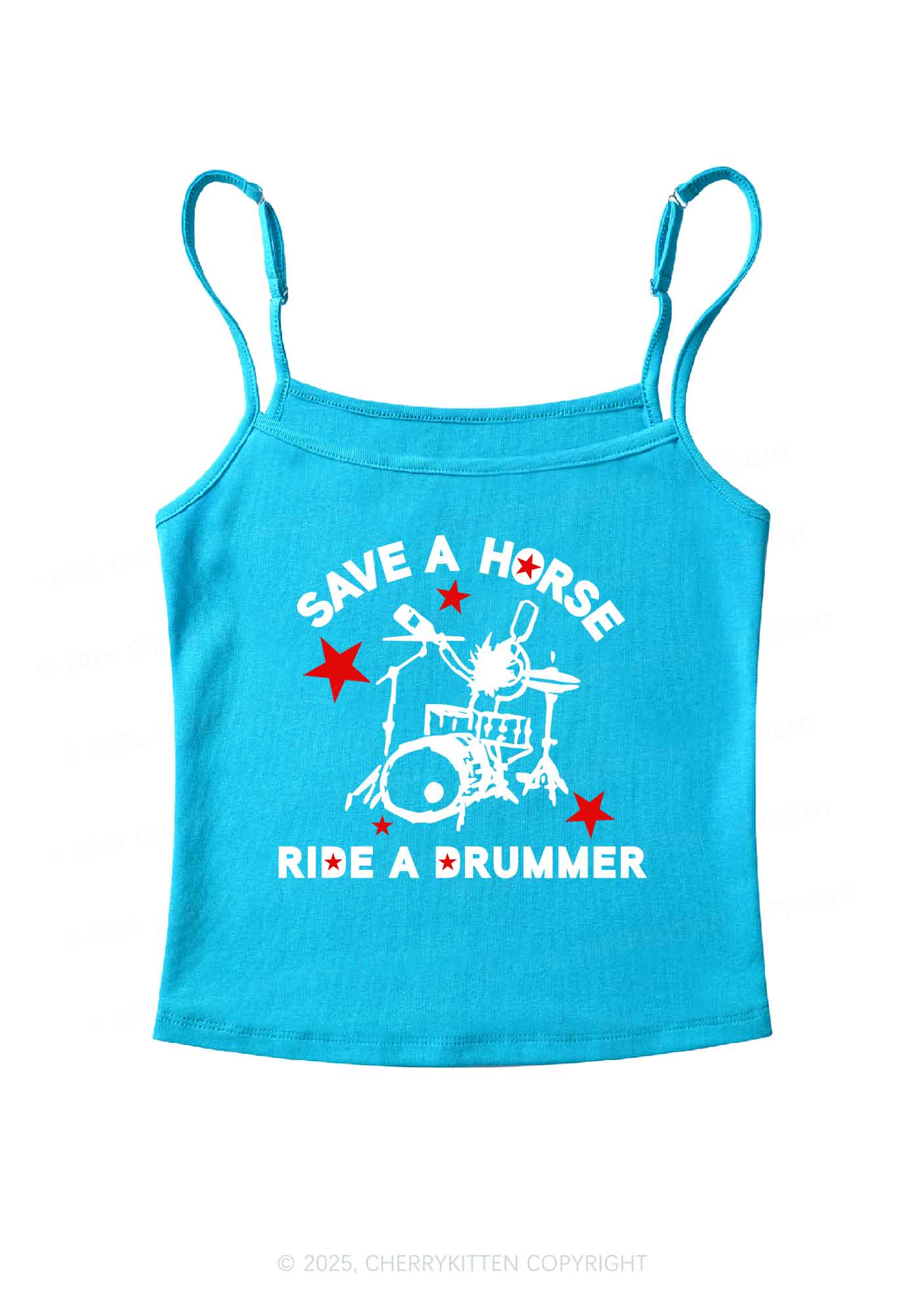 Save Horse Ride Drummer Y2K Spaghetti Strap Cami Cherrykitten - Image 6