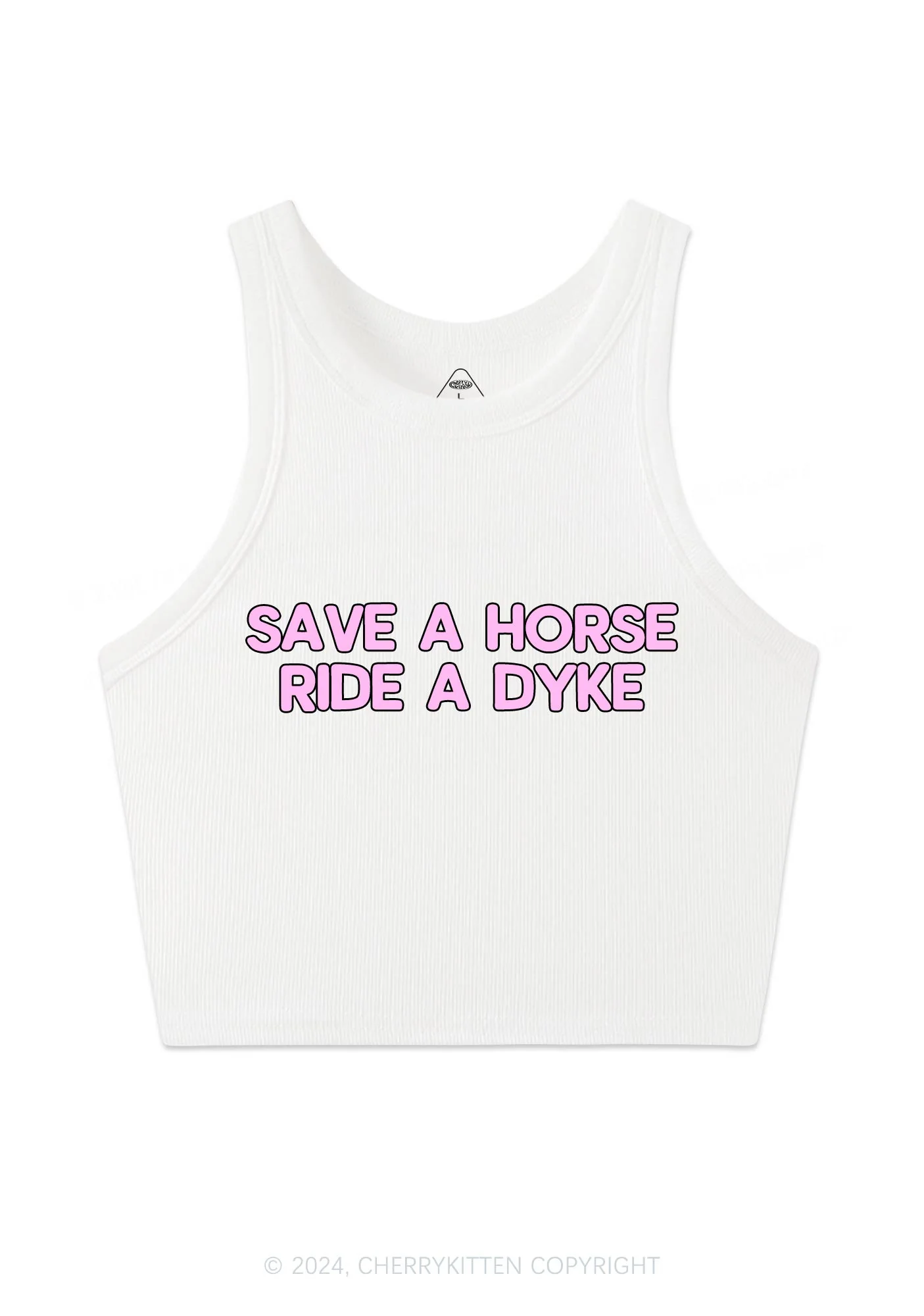 Save Horse Ride Dyke Y2K Crop Tank Top Cherrykitten - Image 3