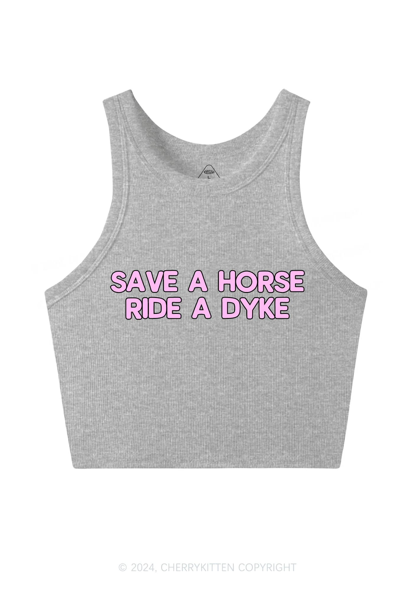 Save Horse Ride Dyke Y2K Crop Tank Top Cherrykitten - Image 4