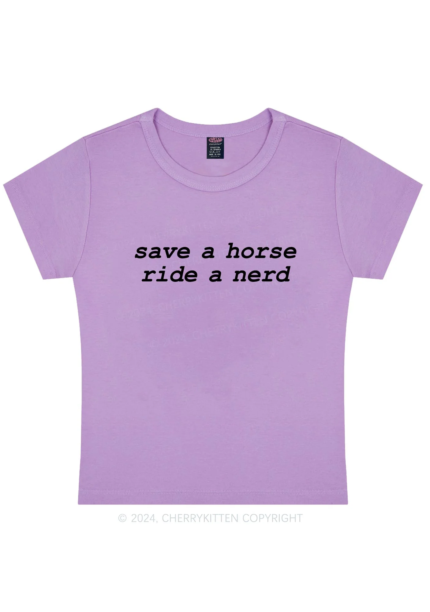 Save Horse Ride Nerd Y2K Baby Tee Cherrykitten - Image 6