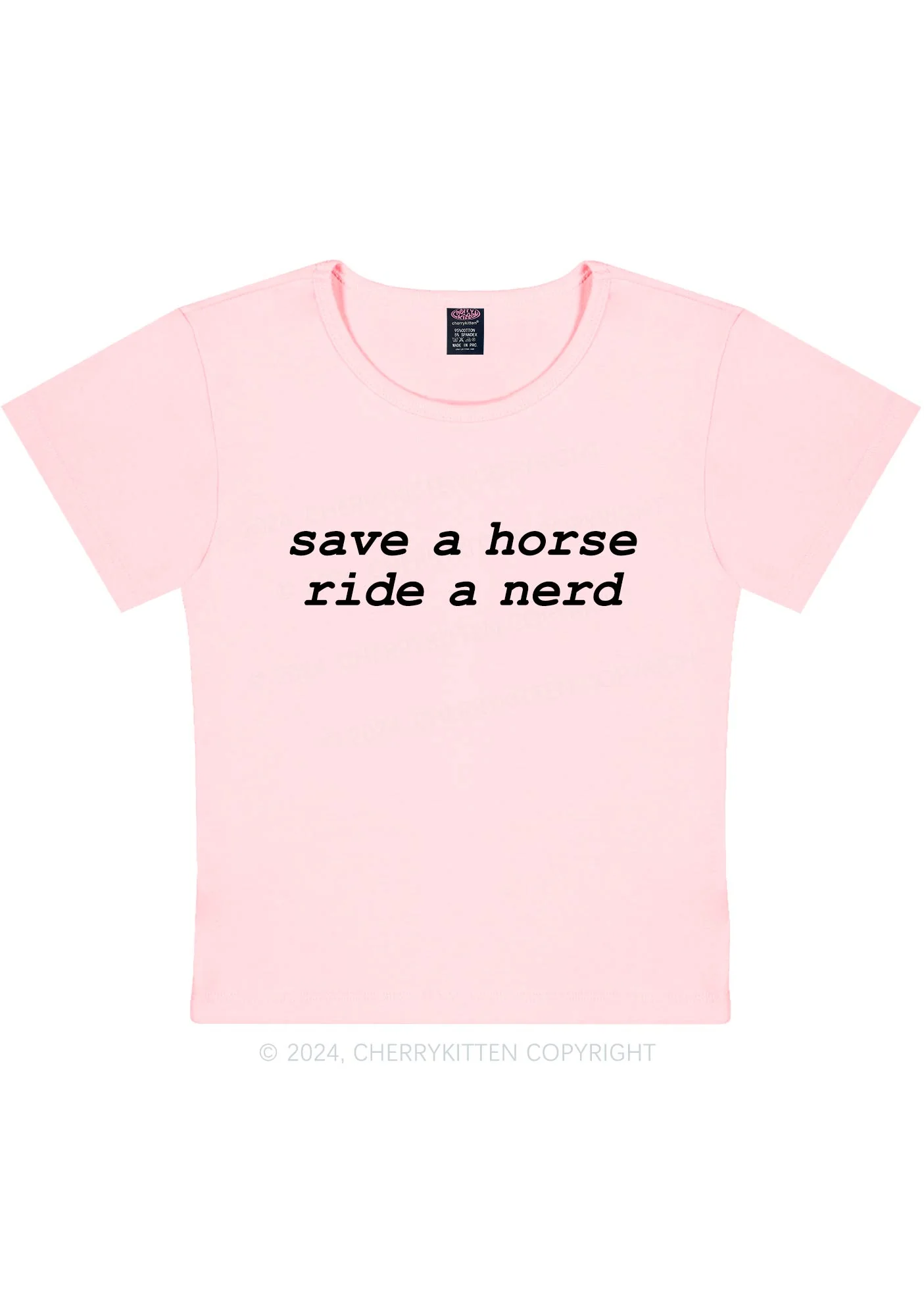 Save Horse Ride Nerd Y2K Baby Tee Cherrykitten - Image 8