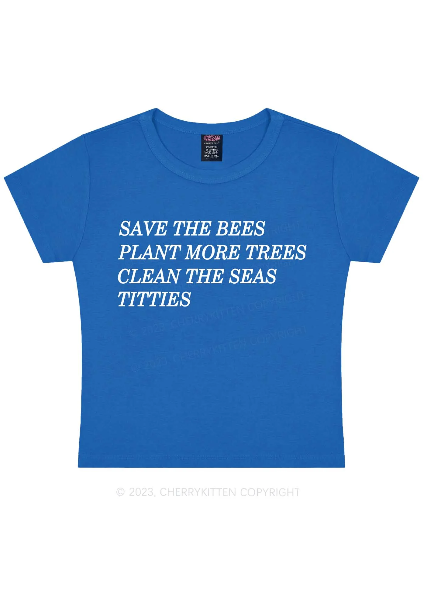 Save The Bees Y2K Baby Tee Cherrykitten - Image 7