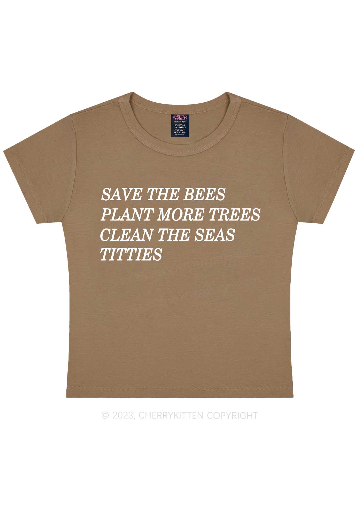 Save The Bees Y2K Baby Tee Cherrykitten - Image 8