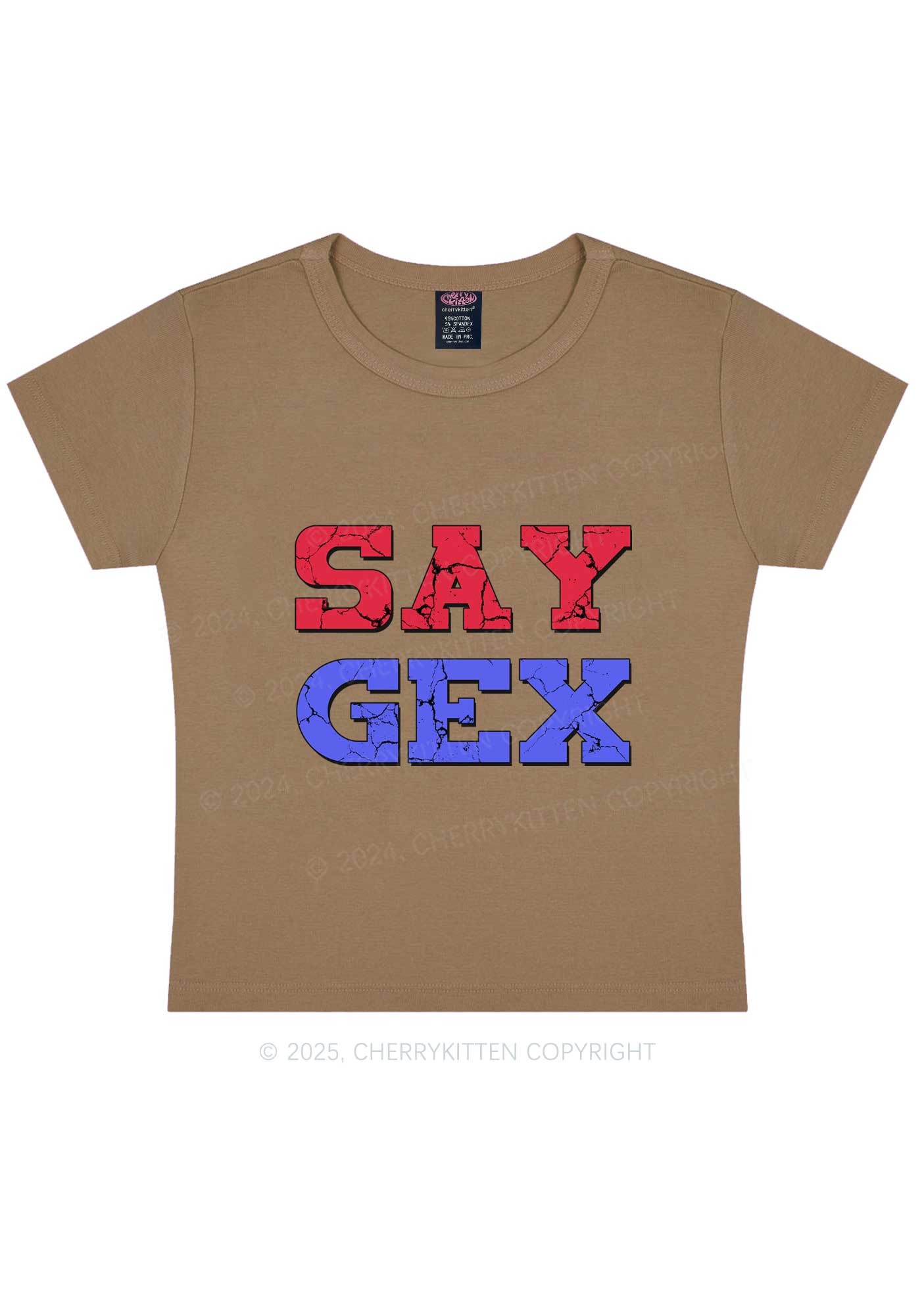 Say Gex Y2K Baby Tee Cherrykitten - Image 10