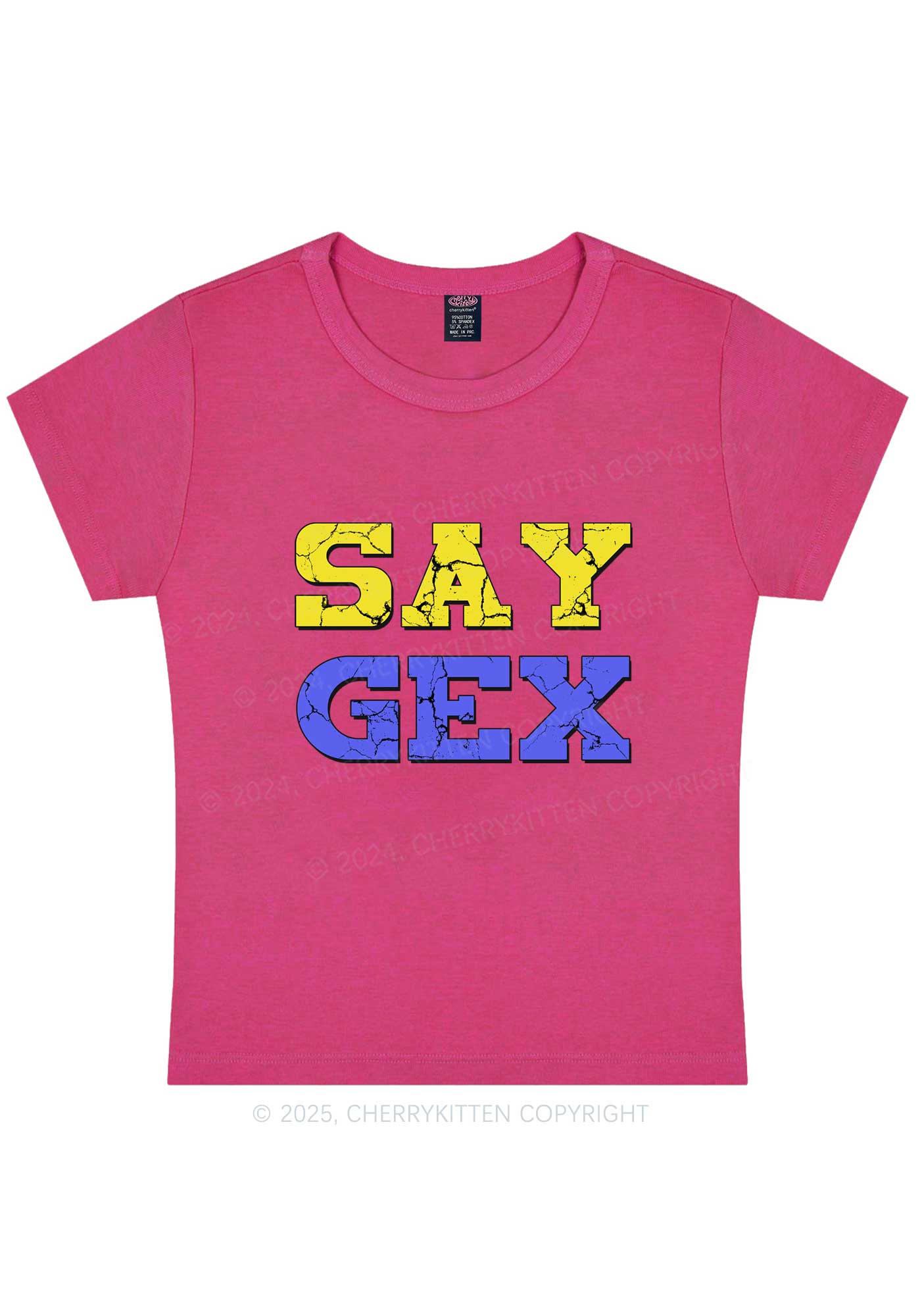 Say Gex Y2K Baby Tee Cherrykitten - Image 5