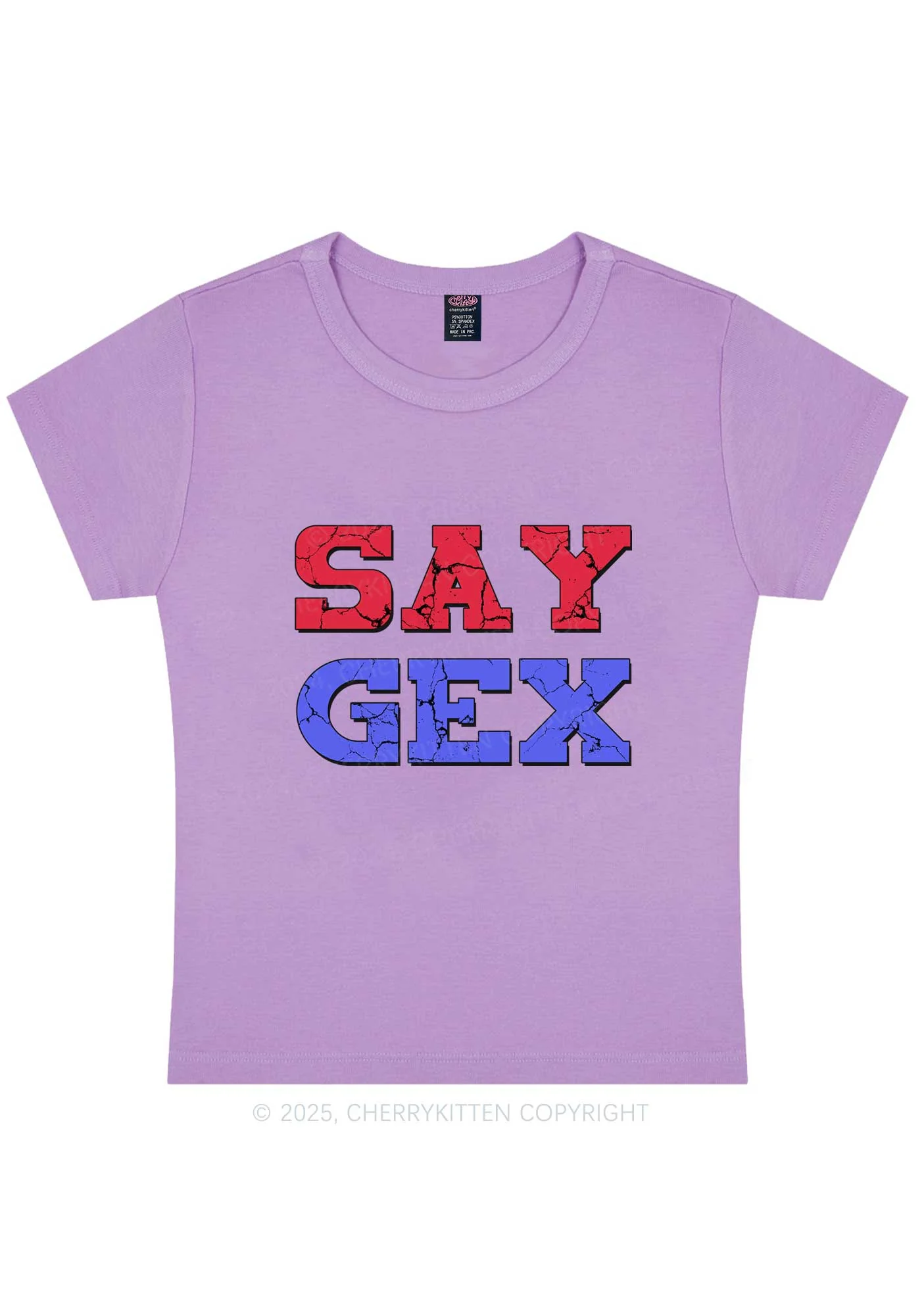 Say Gex Y2K Baby Tee Cherrykitten - Image 6