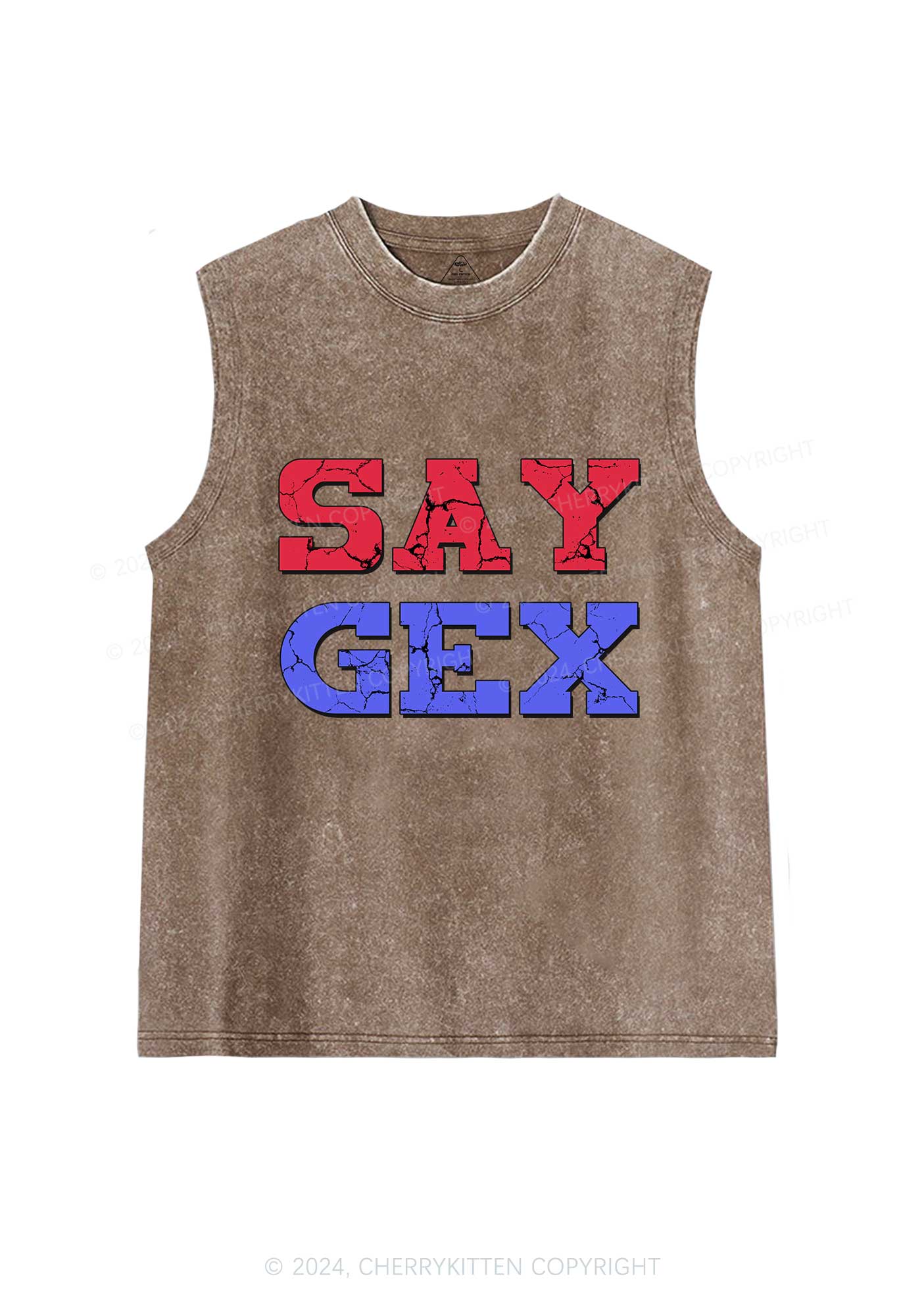 Say Gex Y2K Washed Tank Cherrykitten - Image 6