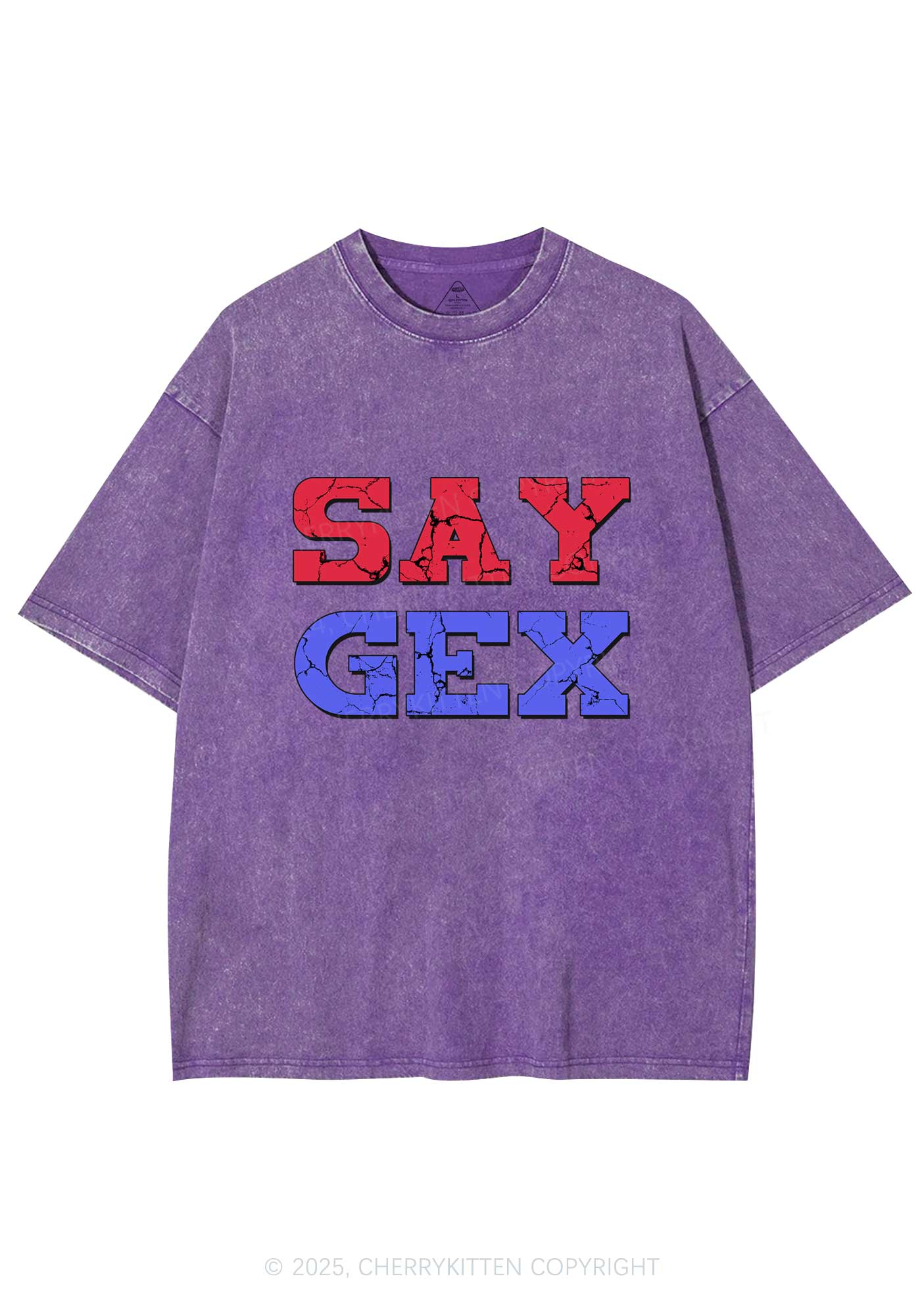 Say Gex Y2K Washed Tee Cherrykitten - Image 5