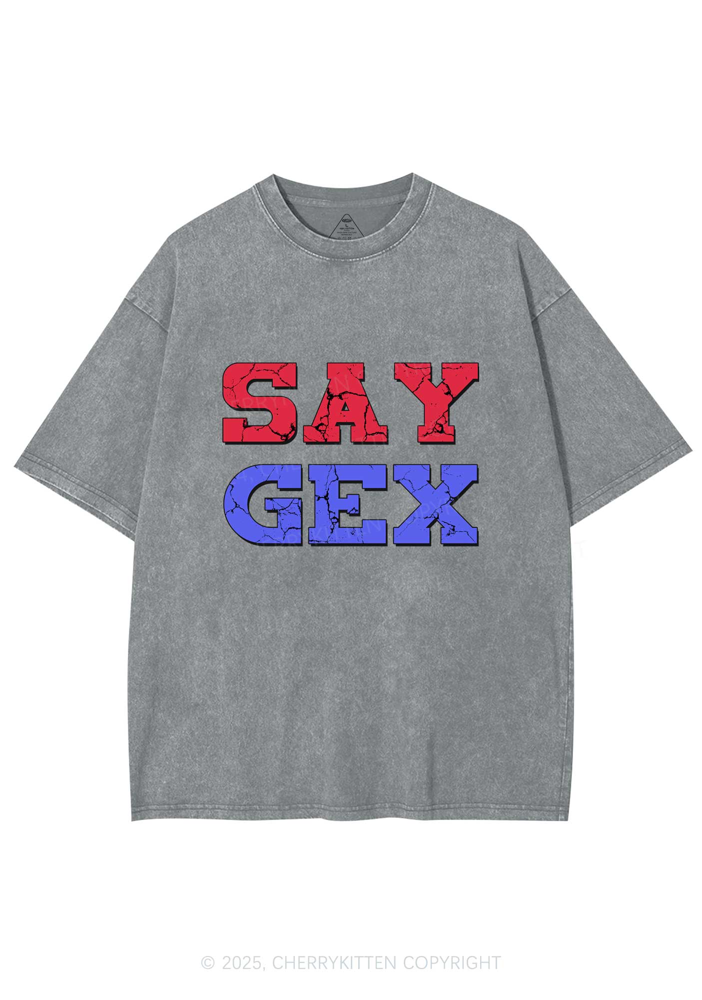 Say Gex Y2K Washed Tee Cherrykitten - Image 6