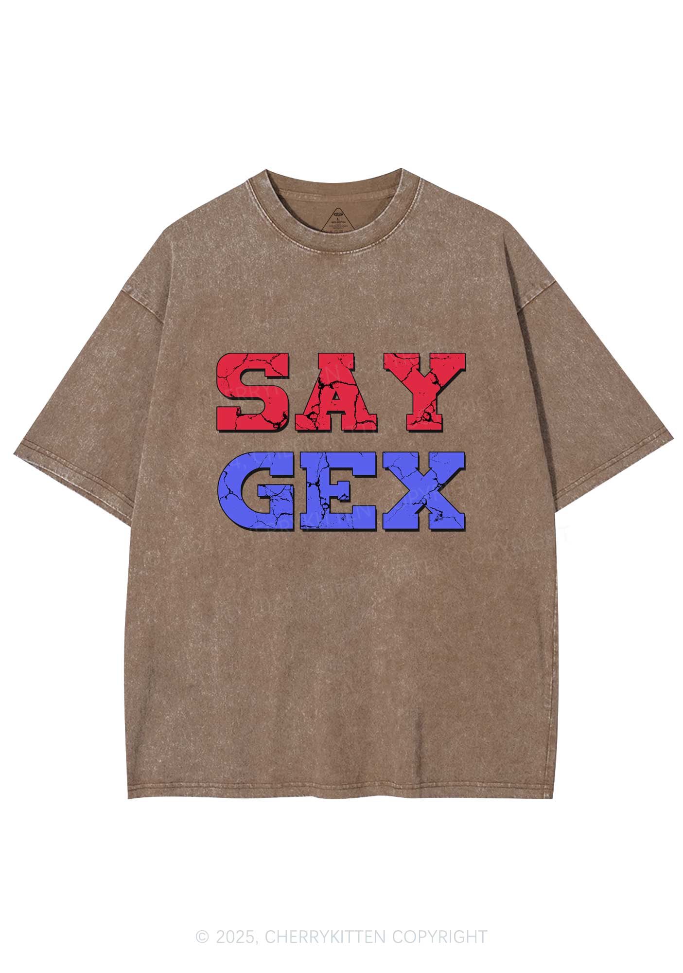 Say Gex Y2K Washed Tee Cherrykitten - Image 7