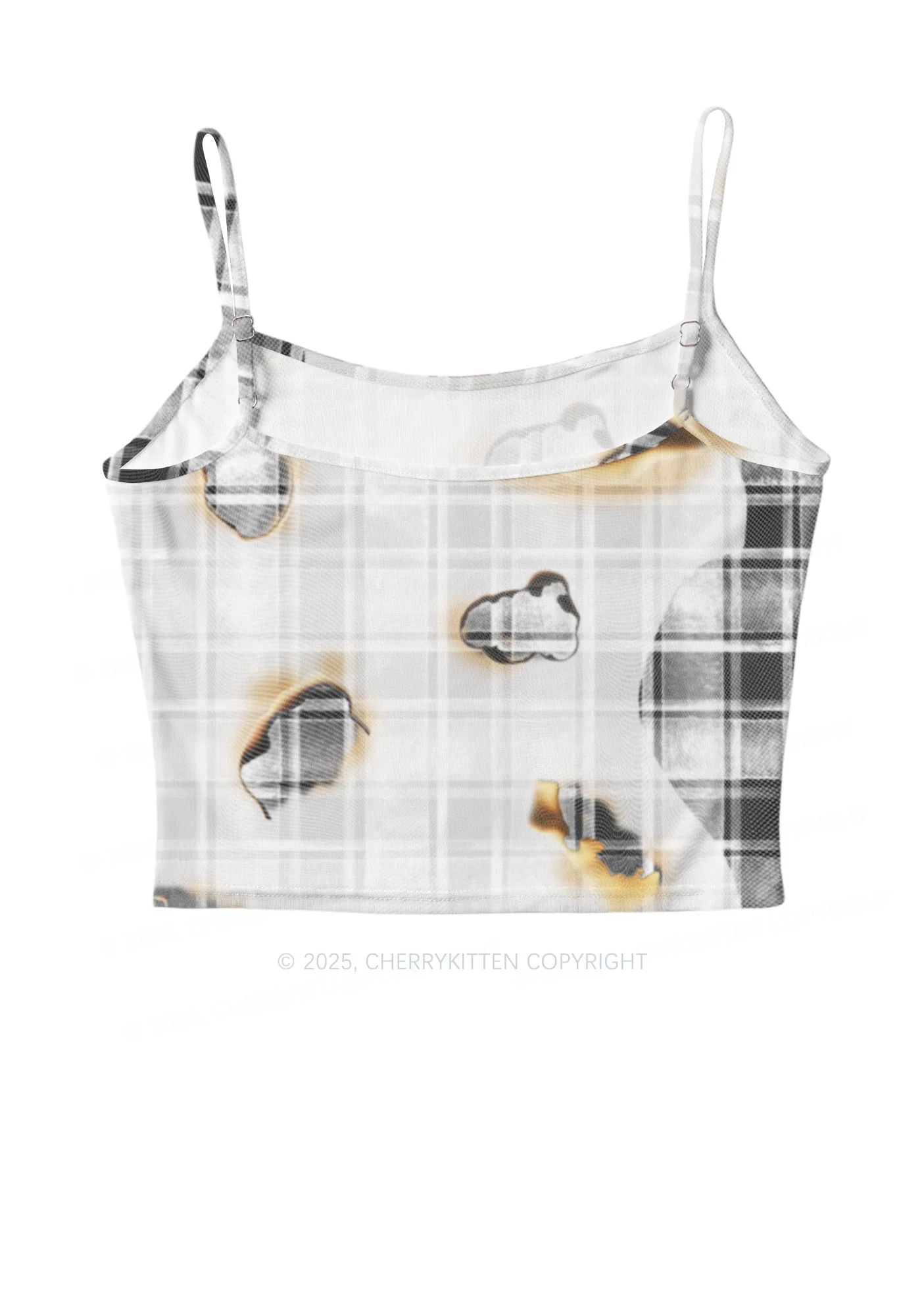 Scorched Love Heart Y2K Mesh Cami Tank Cherrykitten - Image 3
