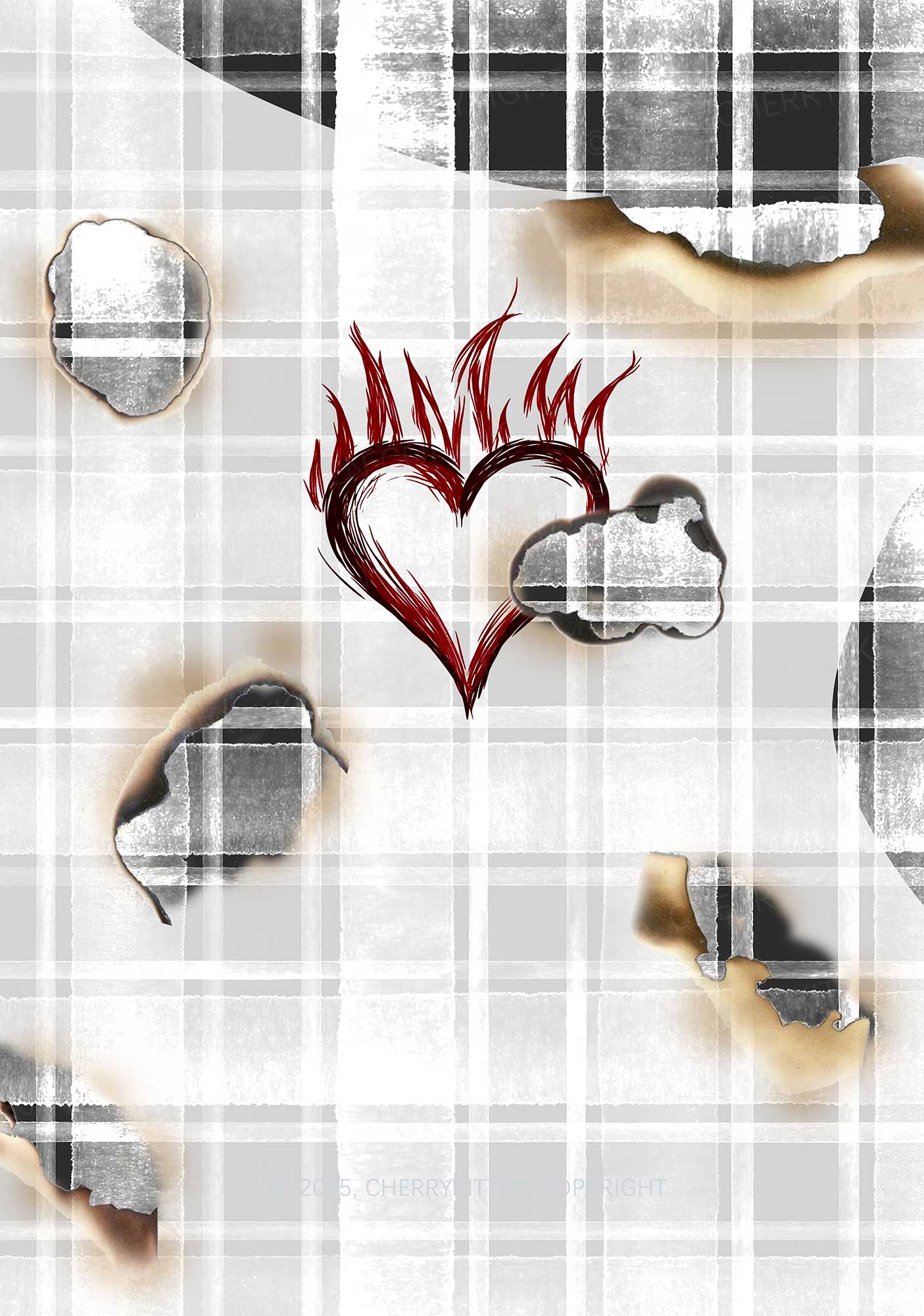 Scorched Love Heart Y2K Mesh Muscle Tank Cherrykitten - Image 2