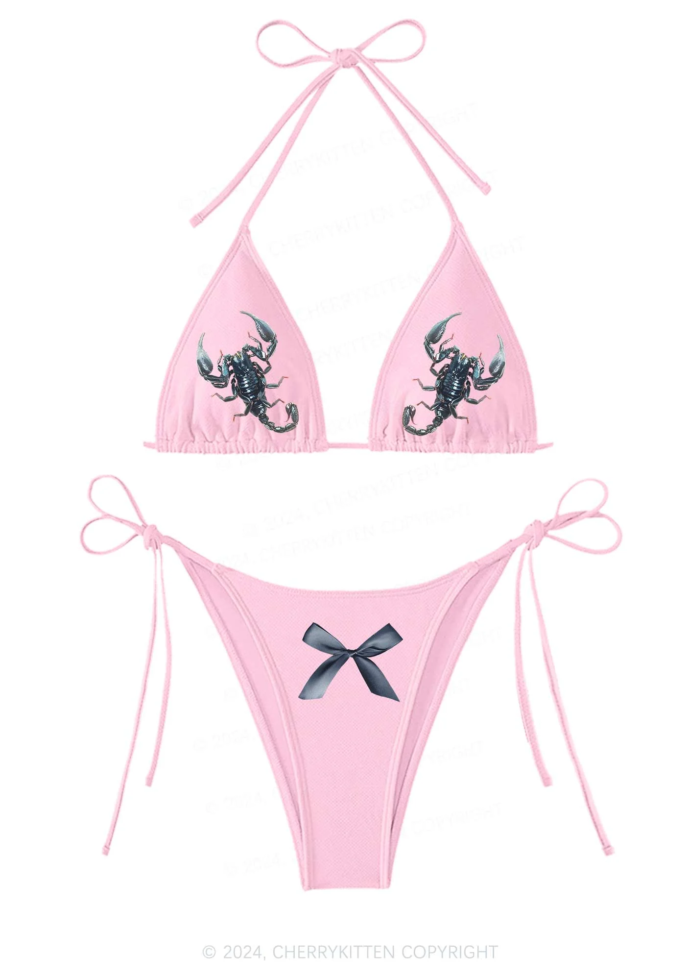 Scorpion Y2K Halter Triangle Bikini Set Cherrykitten - Image 5