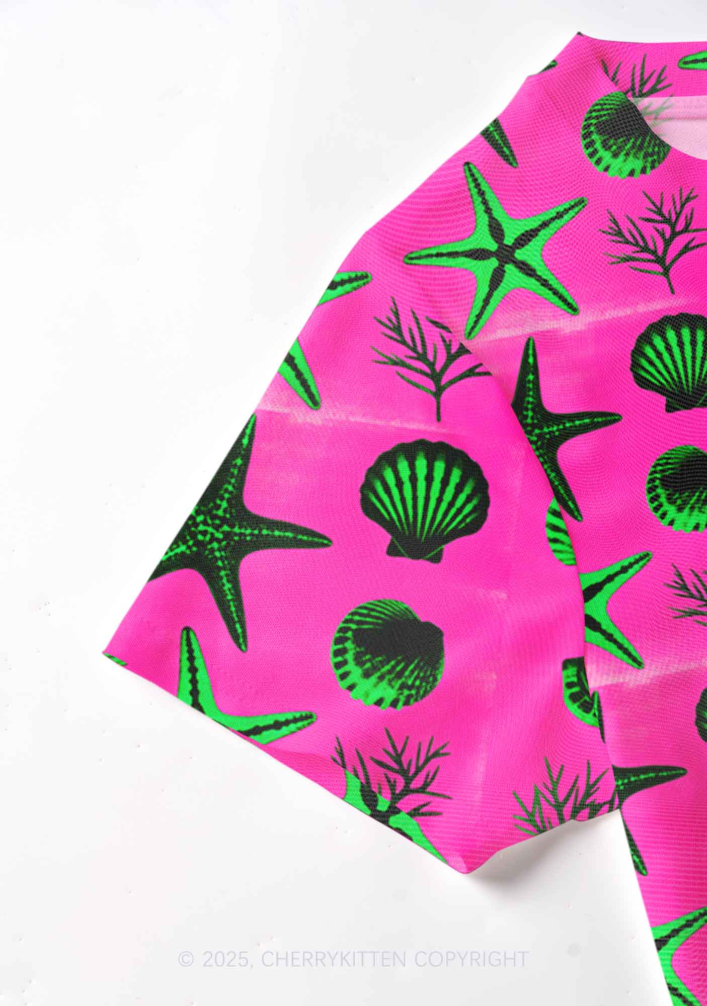 Sea Animals Y2K Mesh Crop Top Cherrykitten - Image 3