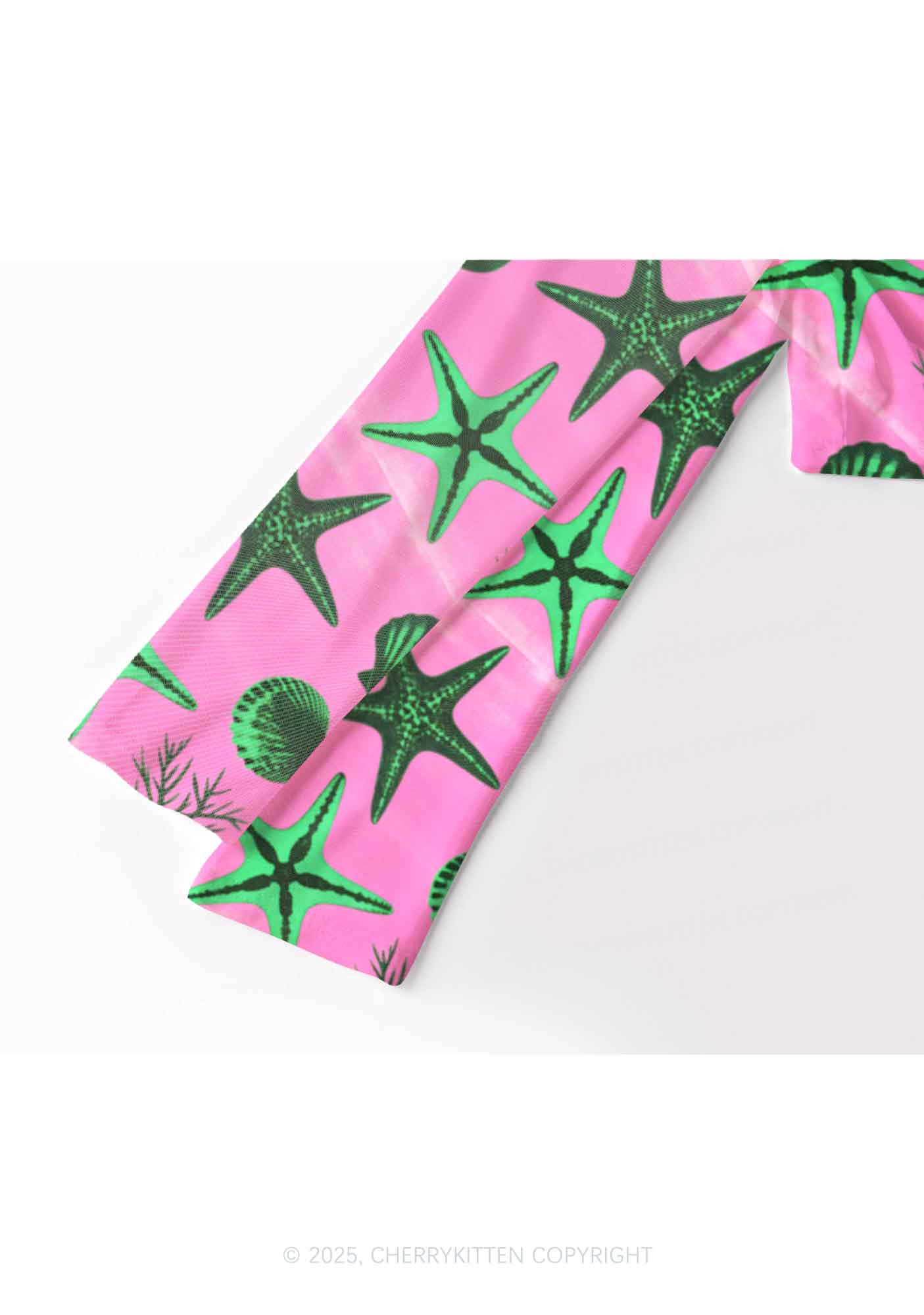 Sea Animals Y2K Mesh Long Sleeve Crop Top Cherrykitten - Image 3