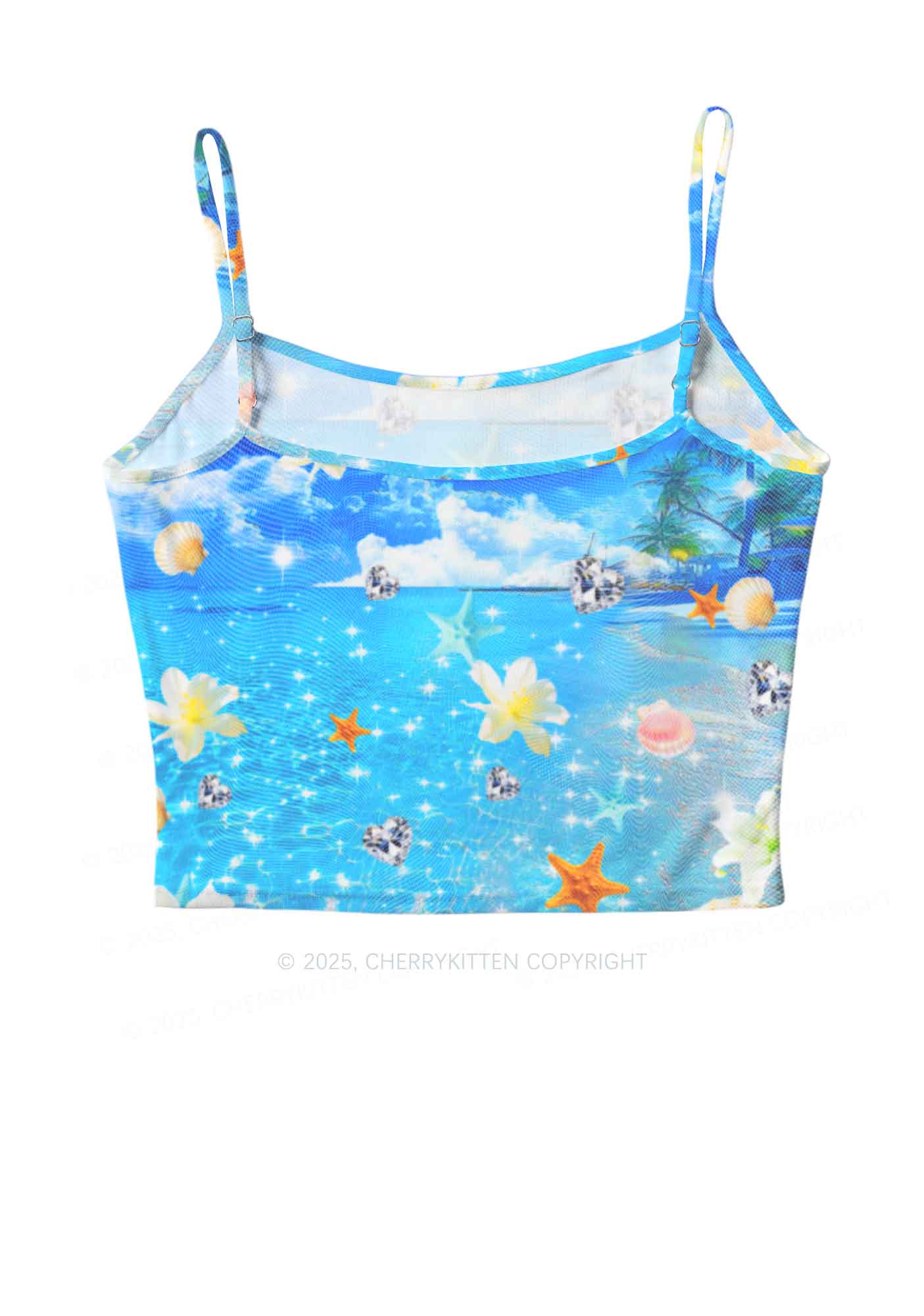 Sea Treasures Y2K Mesh Cami Tank Cherrykitten - Image 3
