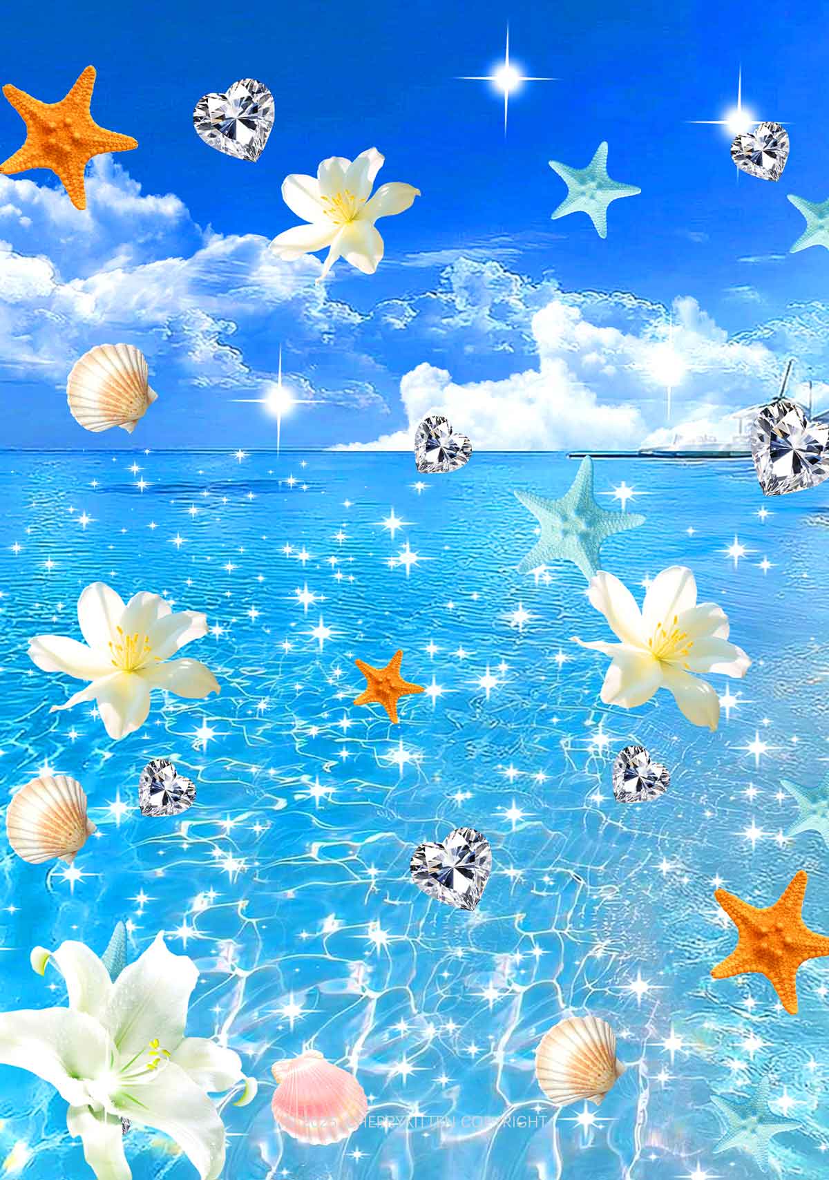 Sea Treasures Y2K Mesh Crop Top Cherrykitten - Image 2