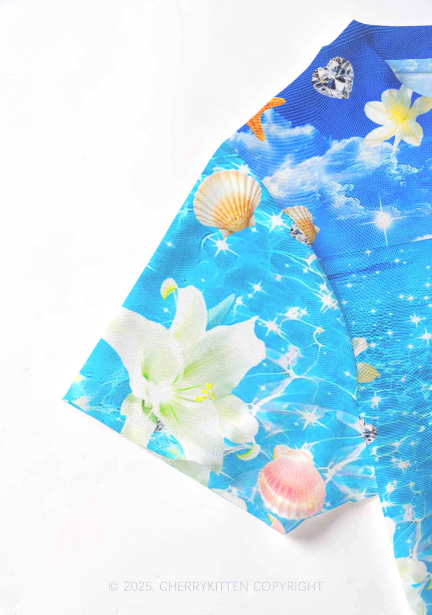 Sea Treasures Y2K Mesh Crop Top Cherrykitten - Image 4