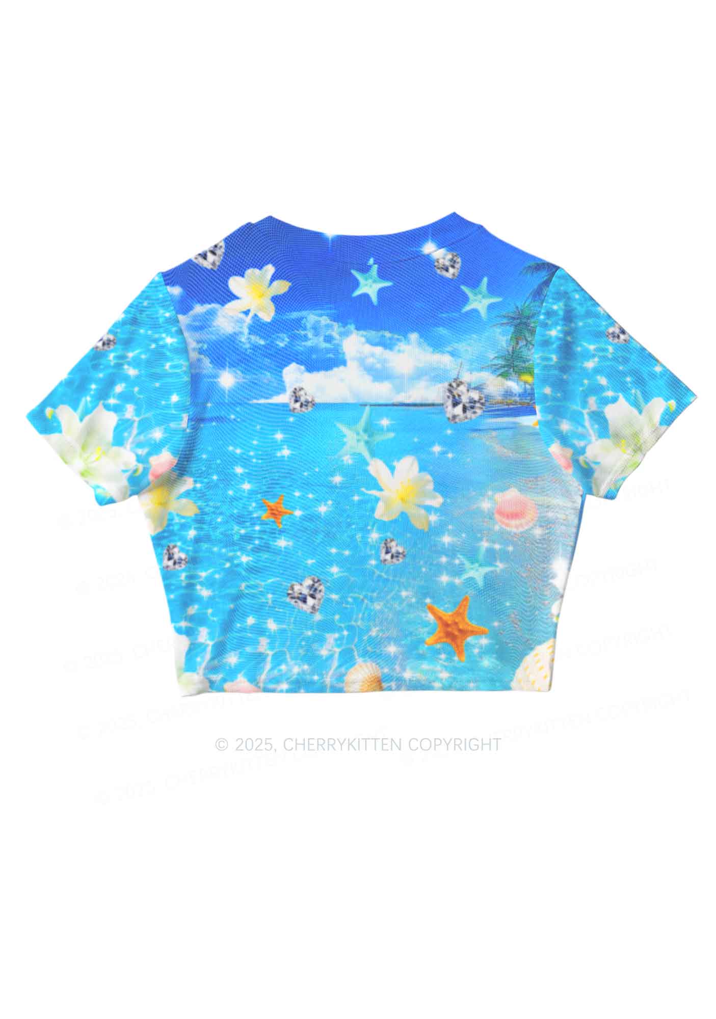 Sea Treasures Y2K Mesh Crop Top Cherrykitten - Image 5