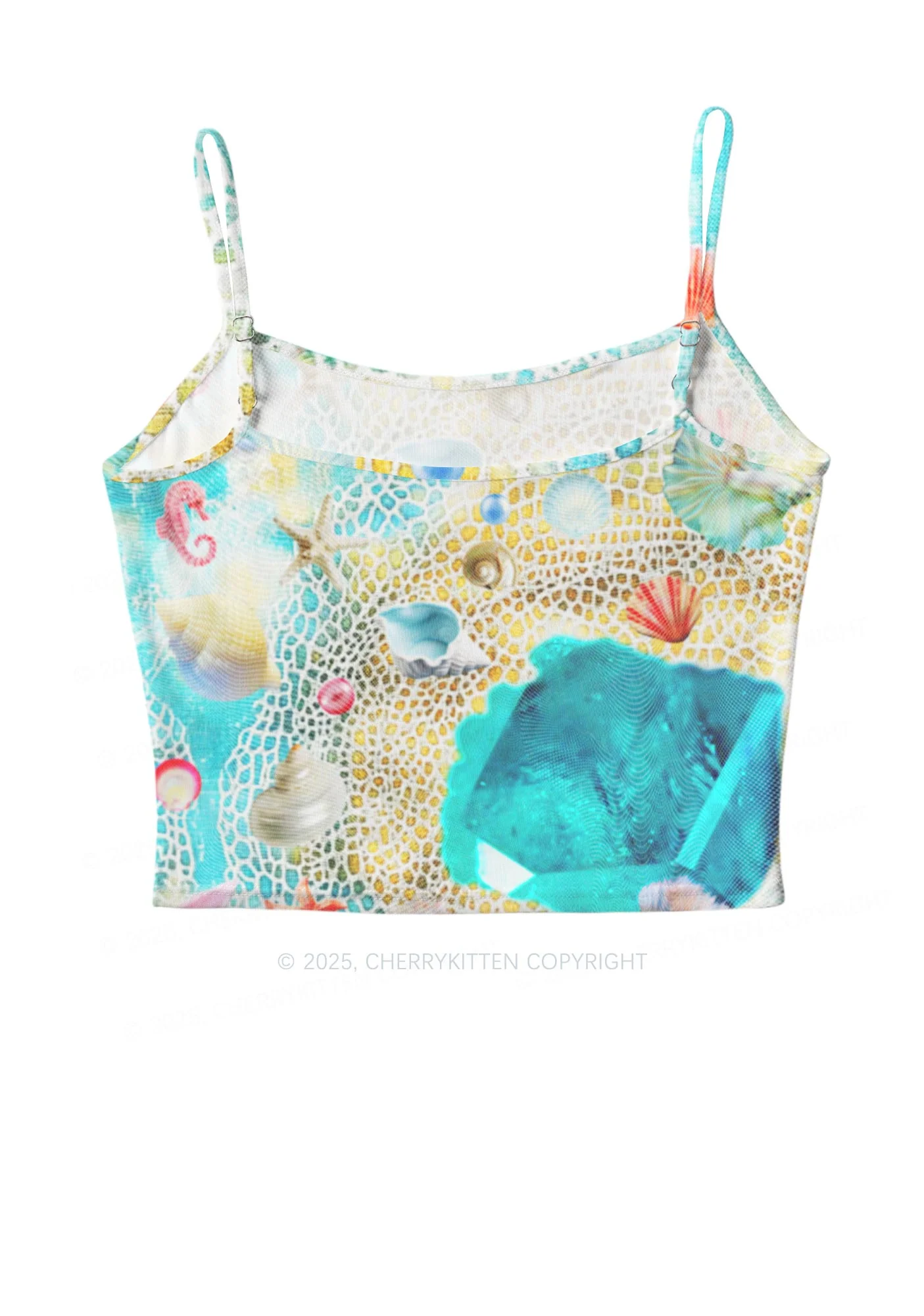 Seashell Fantasy Y2K Mesh Cami Tank Cherrykitten - Image 3