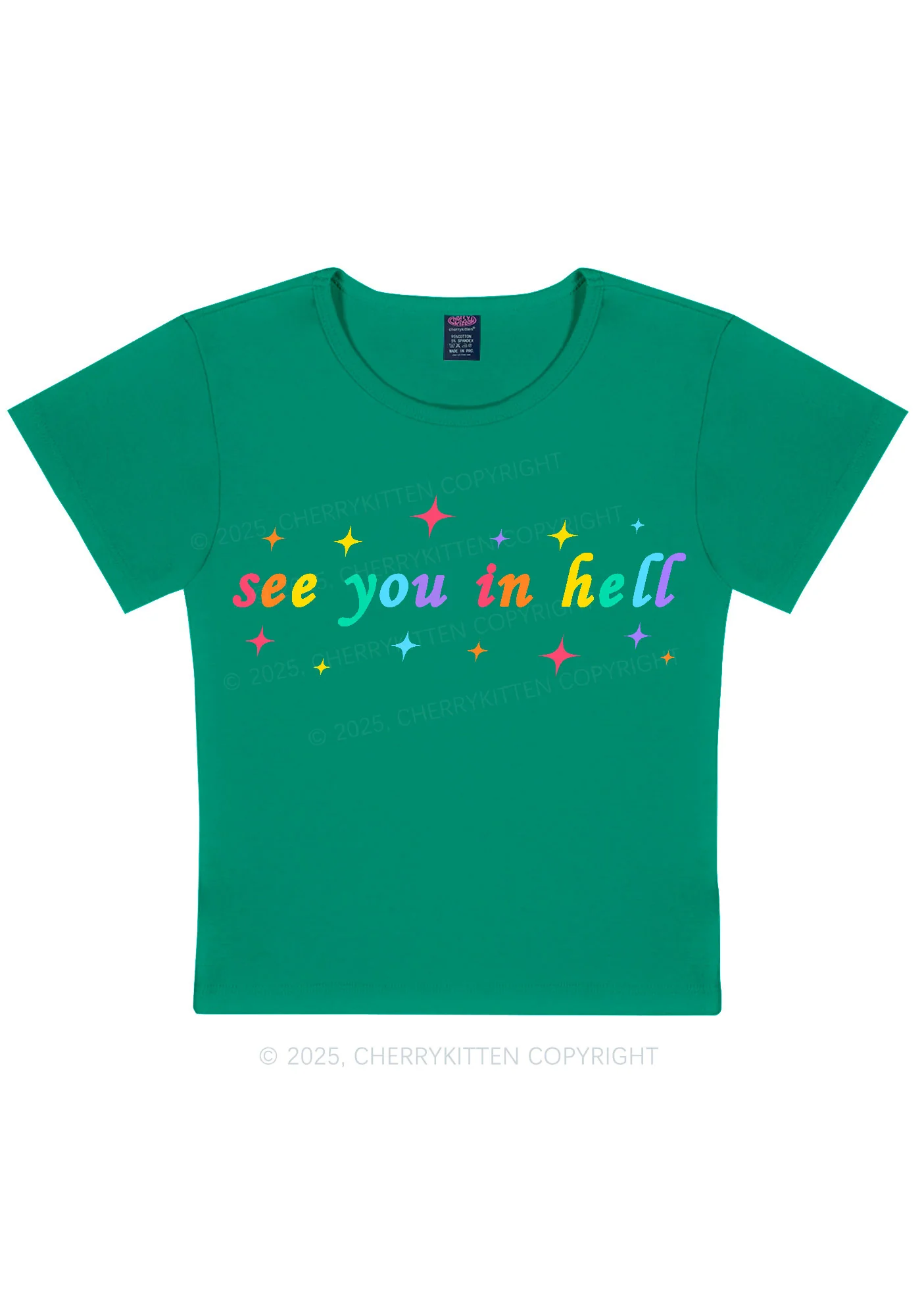 See You In Hell Pride Y2K Baby Tee Cherrykitten - Image 10
