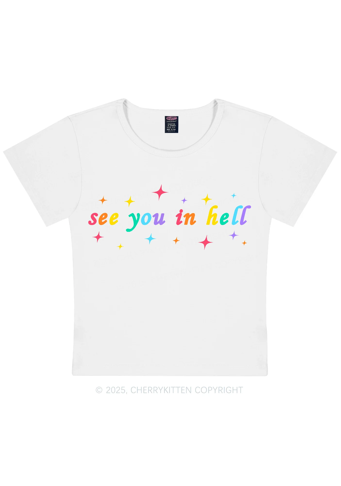 See You In Hell Pride Y2K Baby Tee Cherrykitten - Image 3