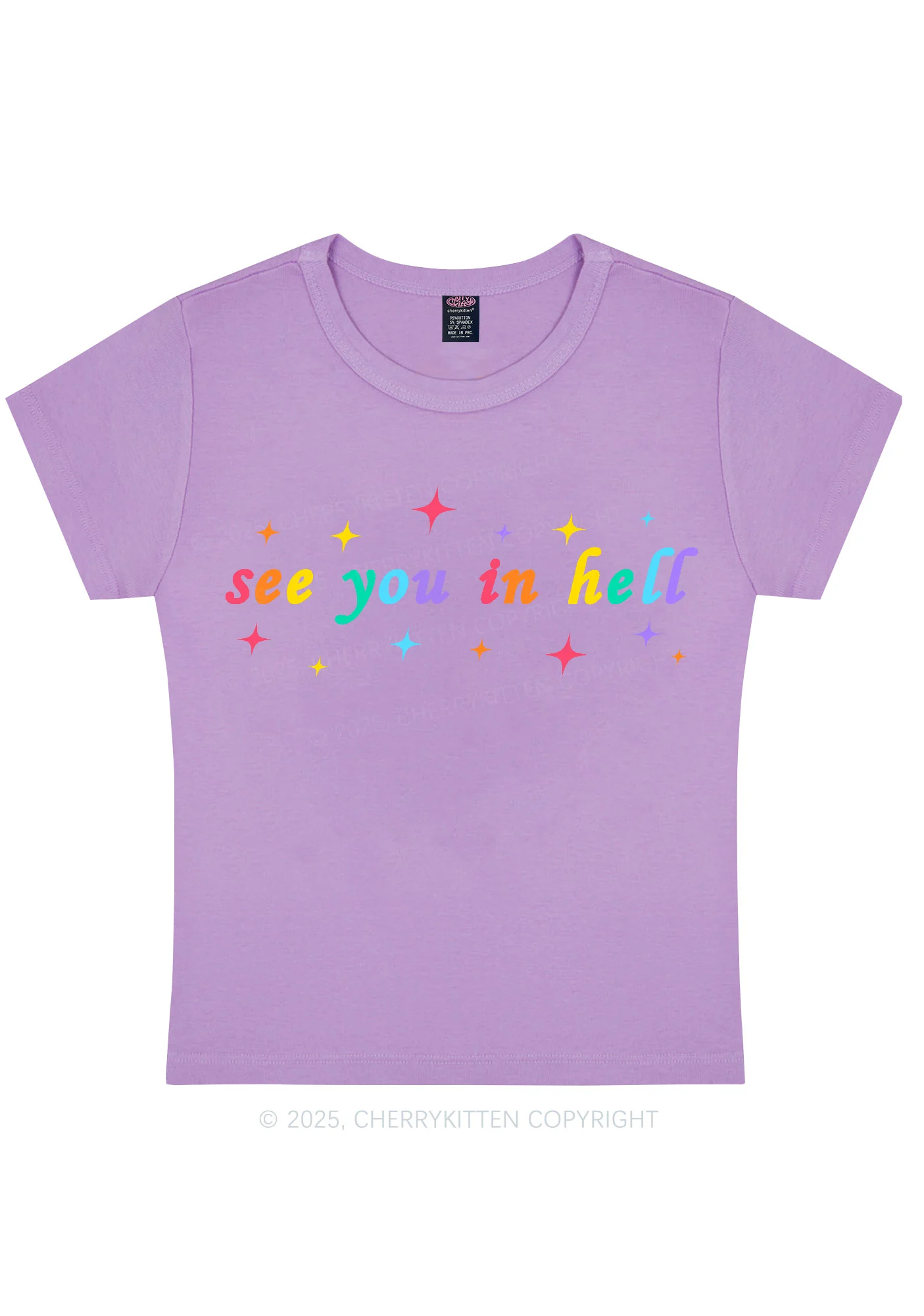 See You In Hell Pride Y2K Baby Tee Cherrykitten - Image 4