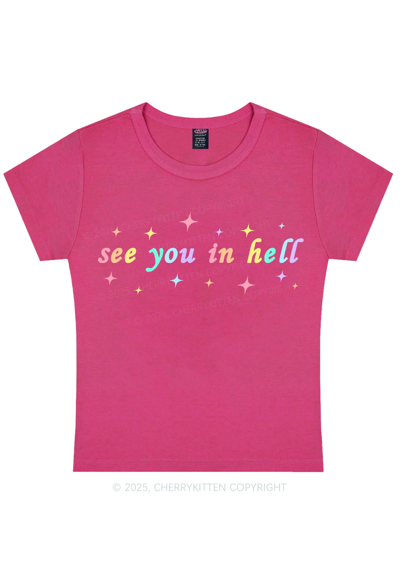 See You In Hell Pride Y2K Baby Tee Cherrykitten - Image 5