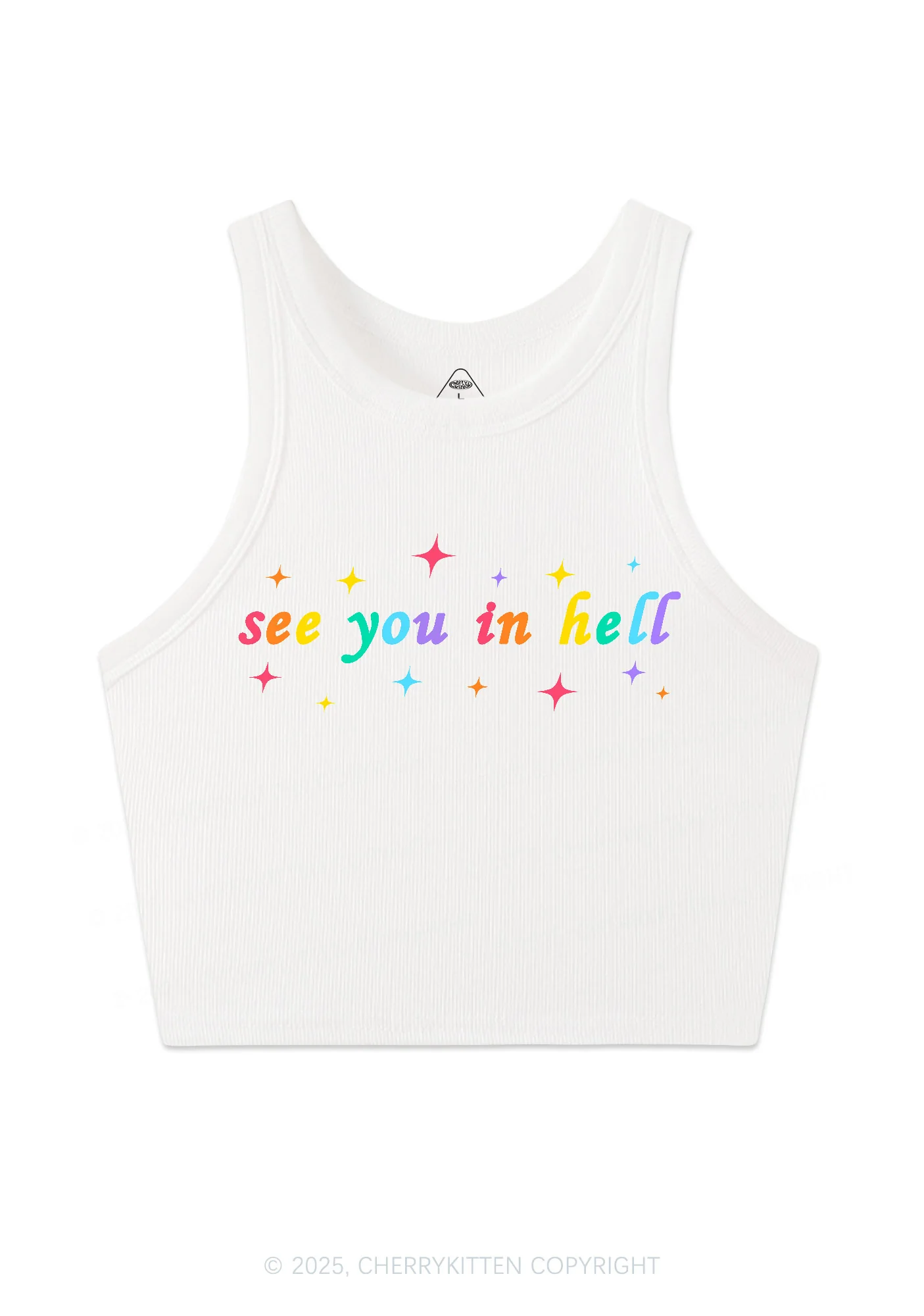 See You In Hell Pride Y2K Crop Tank Top Cherrykitten - Image 3