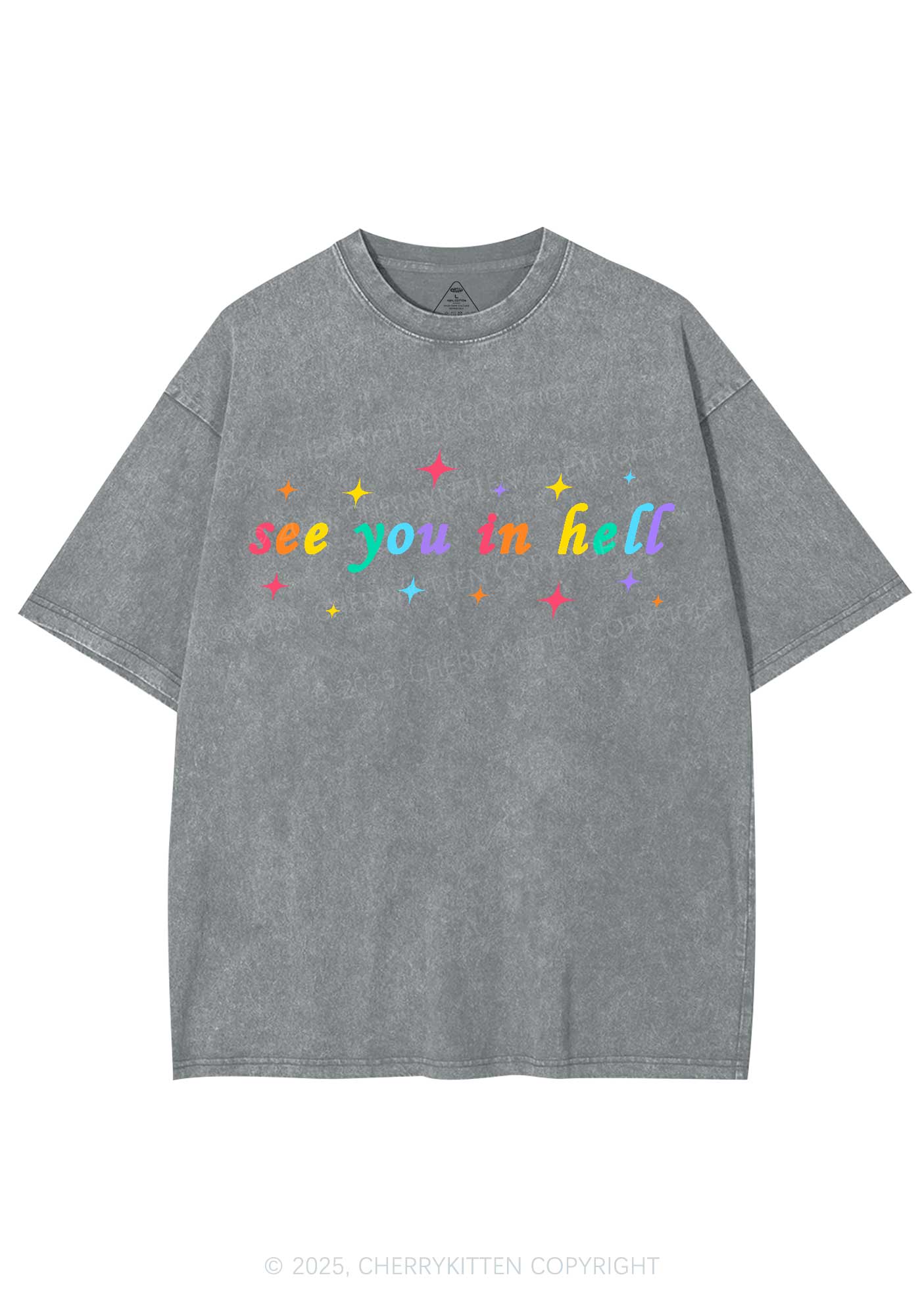 See You In Hell Pride Y2K Shirts Washed Tee Cherrykitten - Image 7