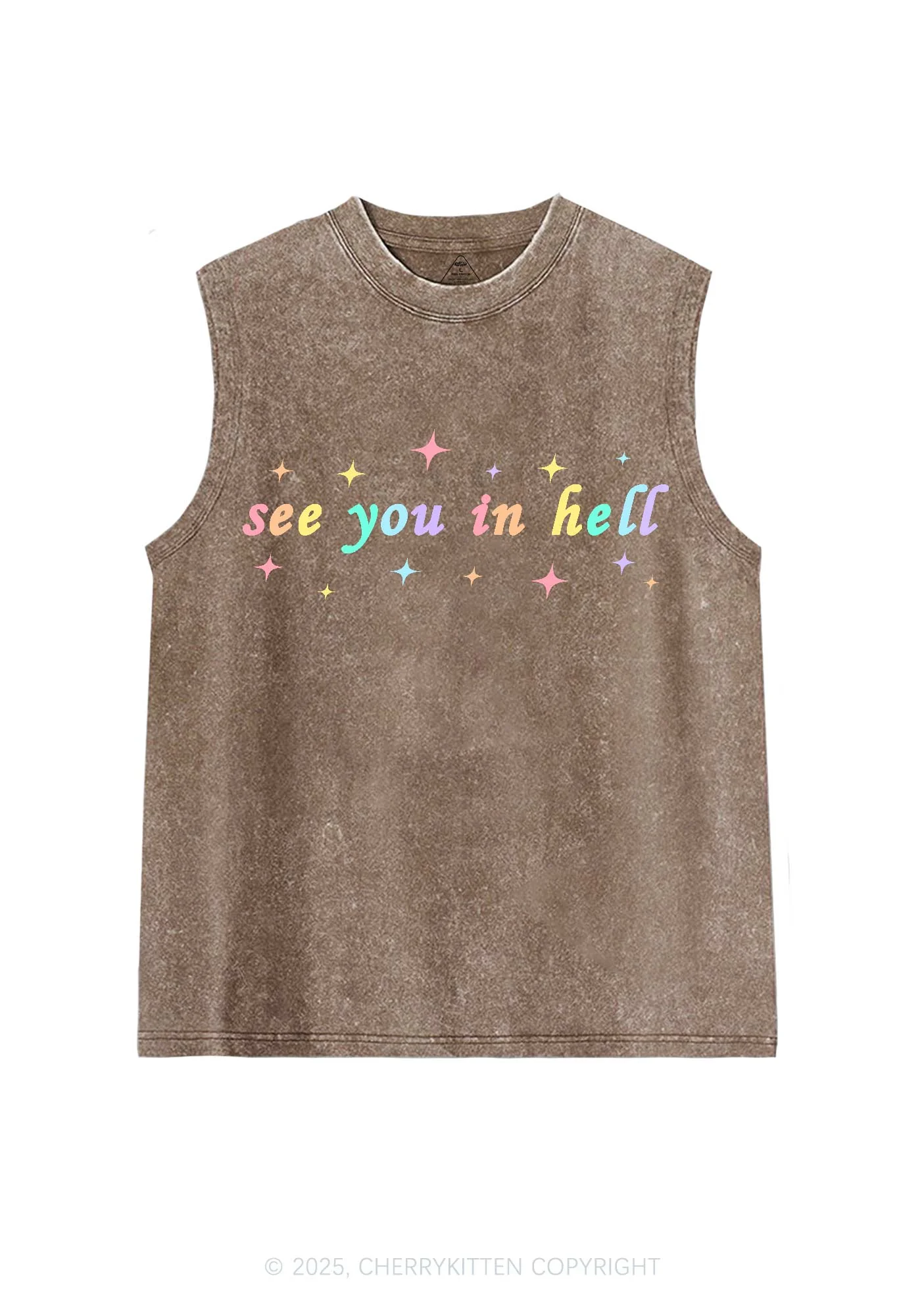 See You In Hell Pride Y2K Washed Muscle Tank Cherrykitten - Image 6