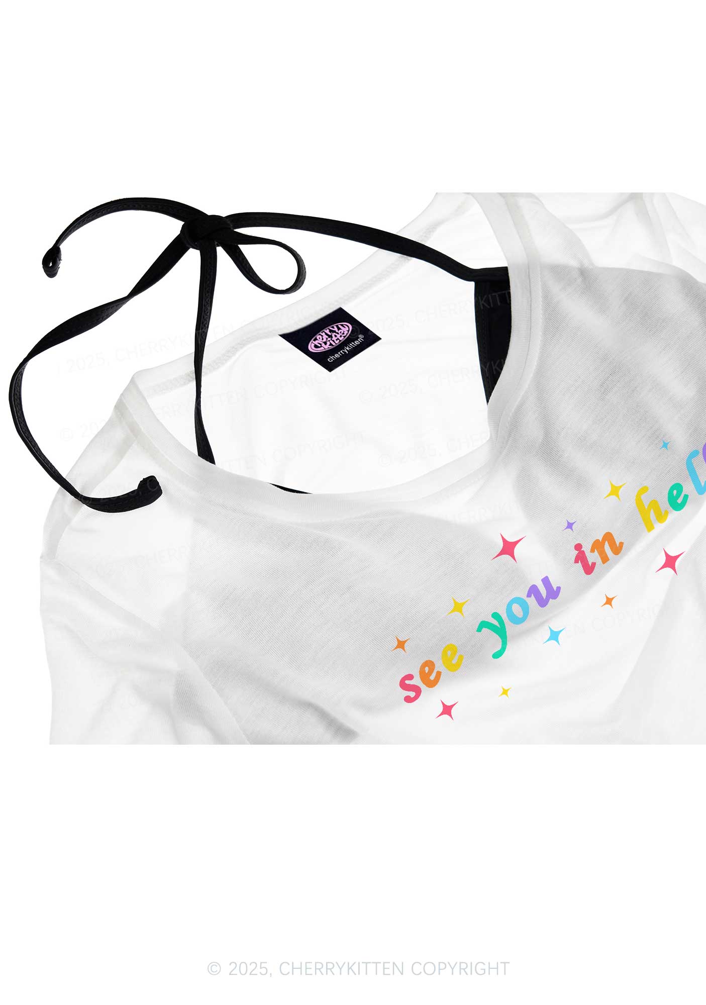 See You In Hell Y2K Sheer Boyfriend Tee Cherrykitten - Image 4