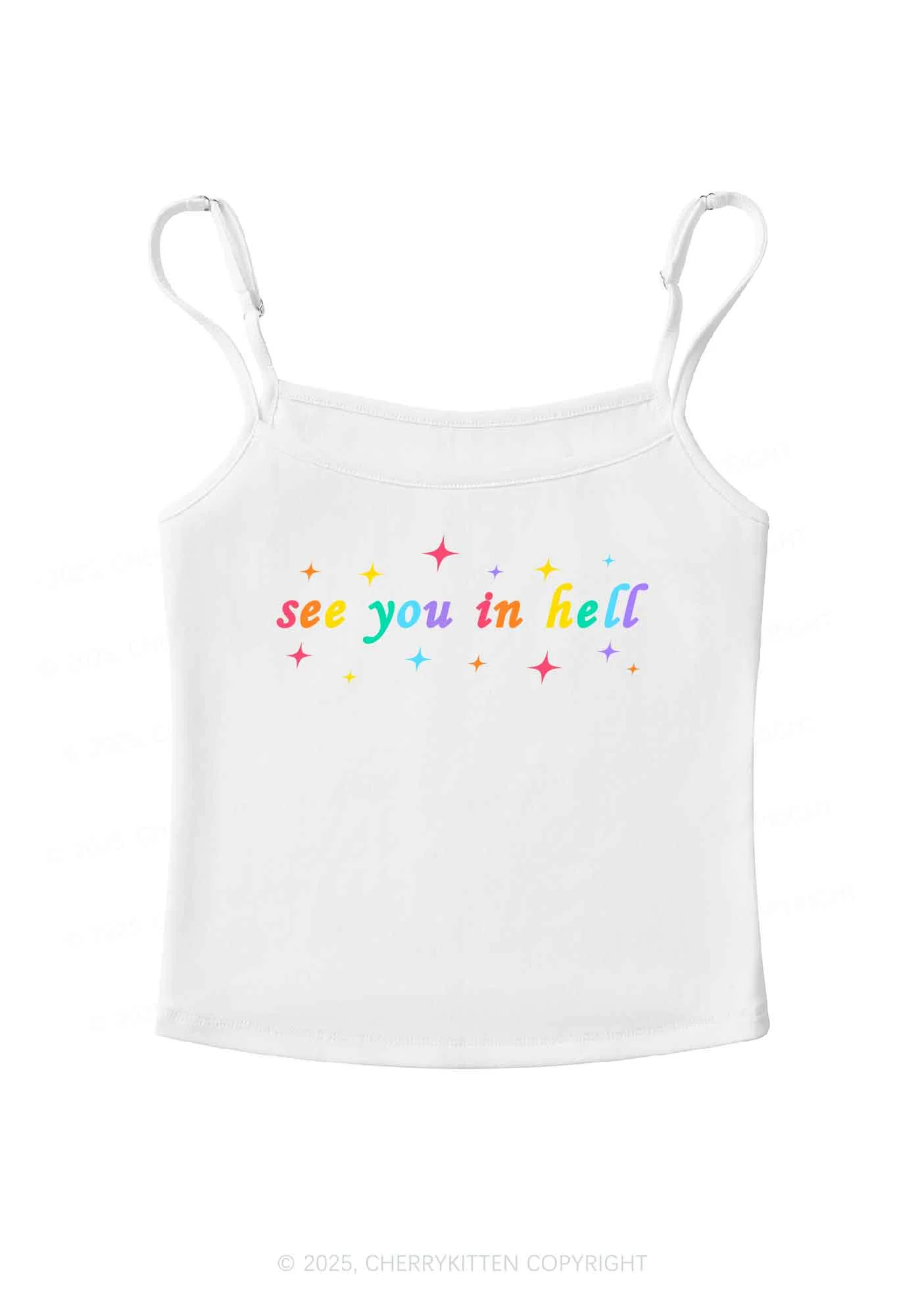 See You In Hell Y2K Spaghetti Strap Cami Cherrykitten - Image 2