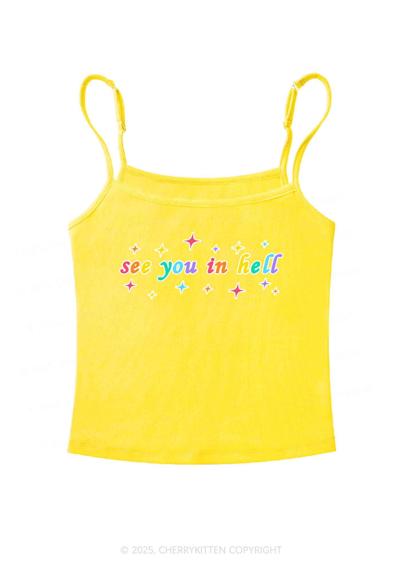 See You In Hell Y2K Spaghetti Strap Cami Cherrykitten - Image 5