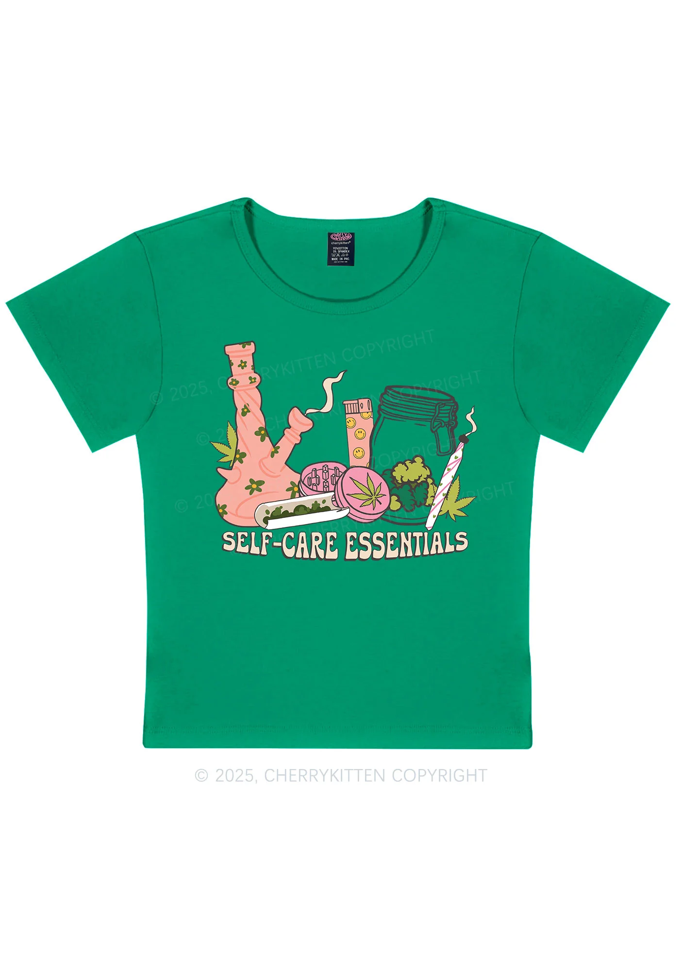 Self-Care Essentials Y2K Baby Tee - Image 3