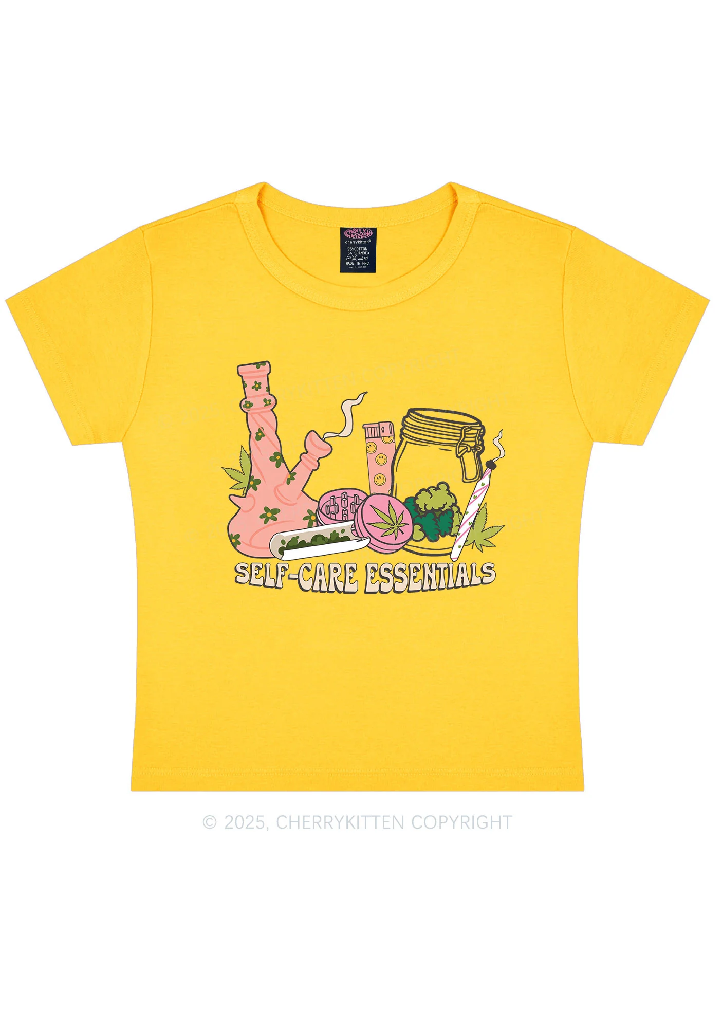 Self-Care Essentials Y2K Baby Tee - Image 4
