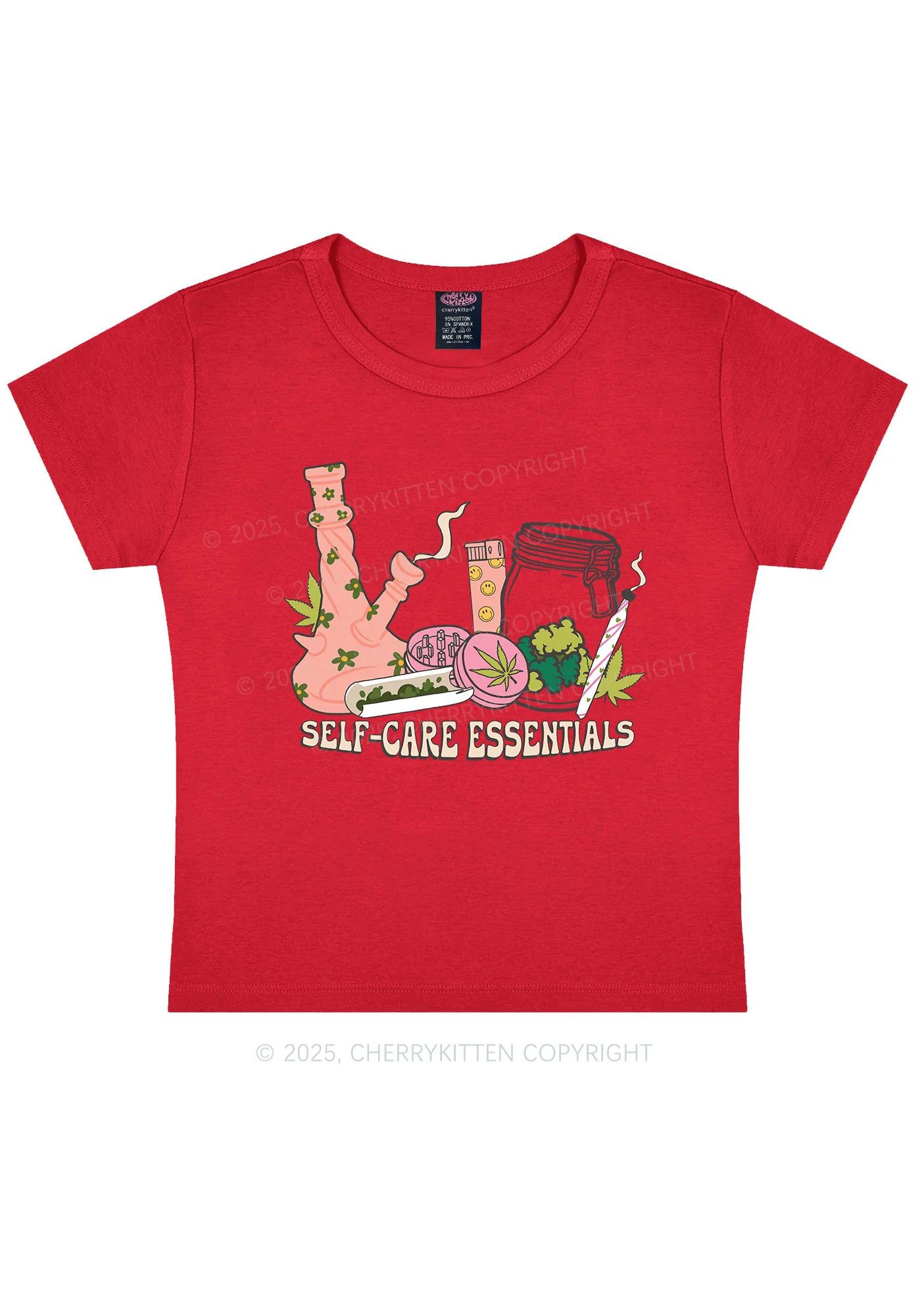 Self-Care Essentials Y2K Baby Tee - Image 5